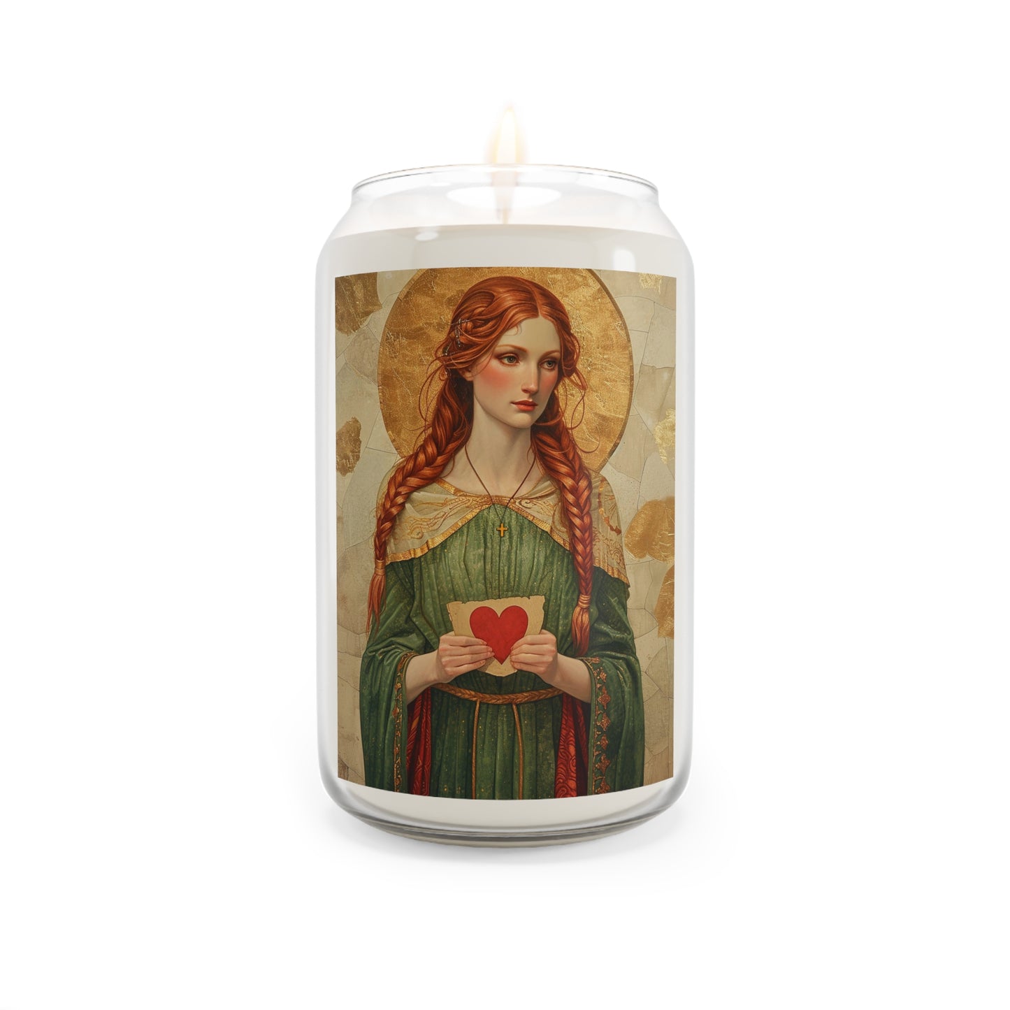Saint Dwynwen - Scented Prayer Candle, 13.75oz - Tall Size - Religious Prayer Candle - Catholic Art
