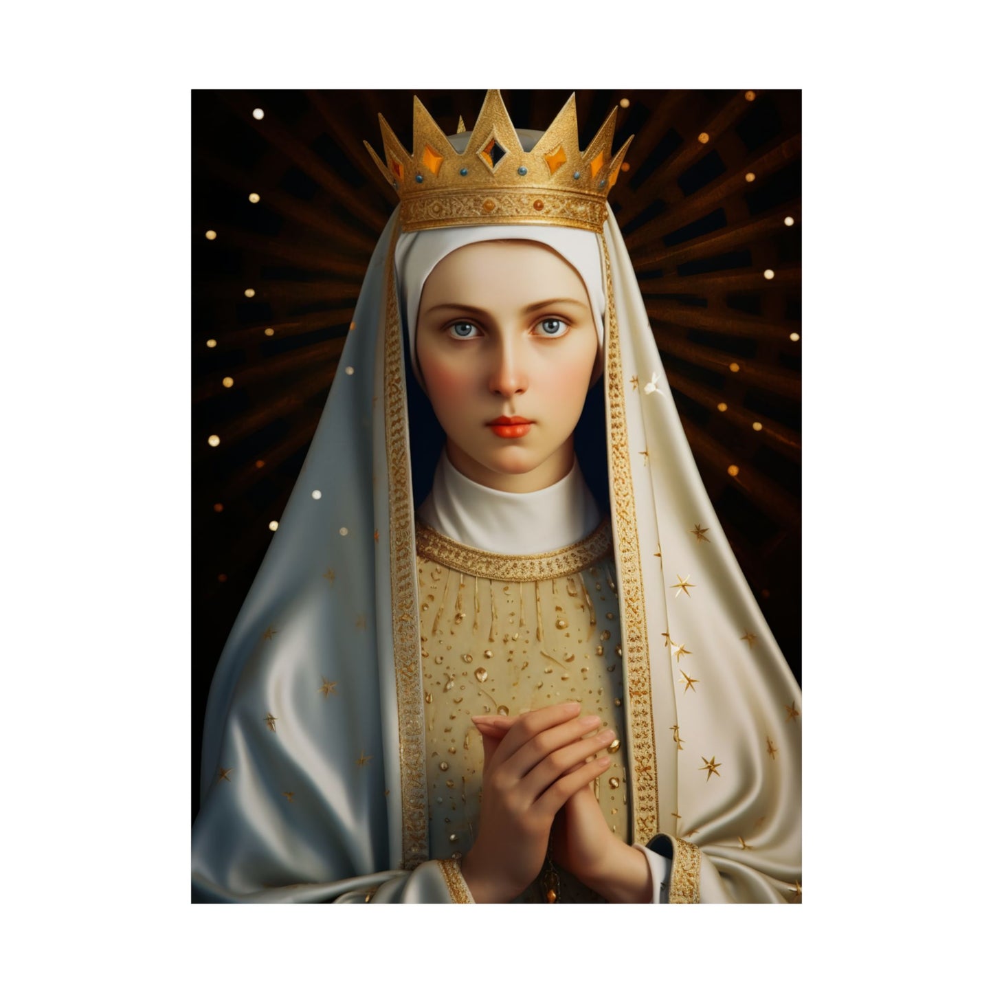 Saint Kinga of Poland - Sanctified Souls Print - Multiple Sizes - Premium Matte Vertical Posters - Catholic Religious Art for the home