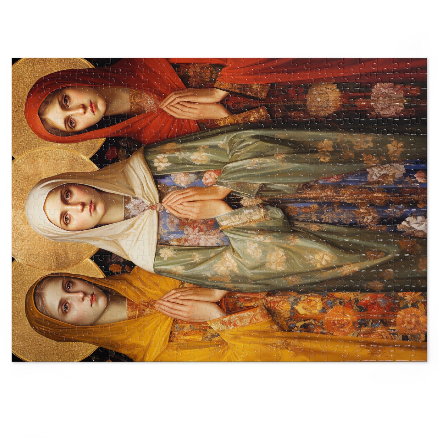 Saints Menodora, Metrodora, and Nymphodora - Puzzle and Keepsake Tin - Jigsaw Puzzle (30, 110, 252, 500,1000-Piece) - Religious Puzzle