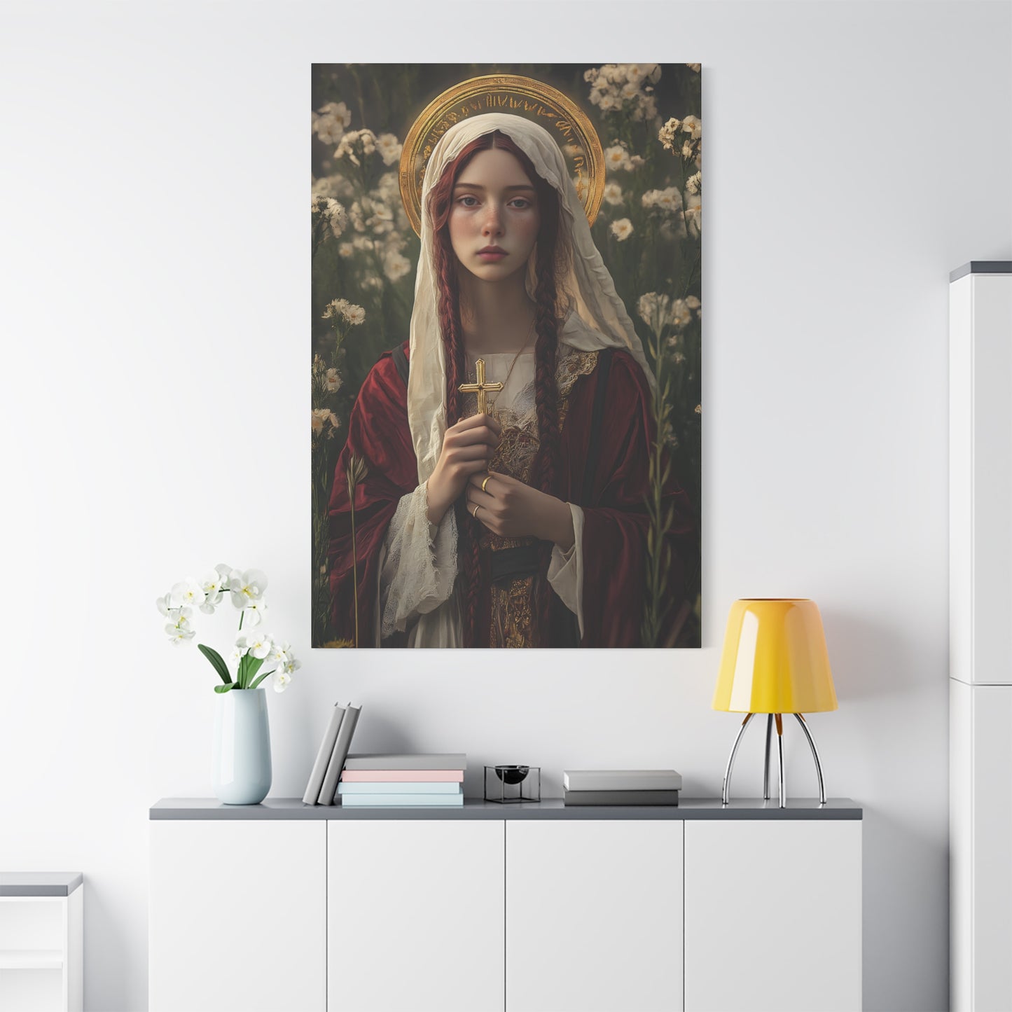 Saint Hilaria - Gallery Wrapped Canvas - Print - Religious Art for your Home - Catholic Art