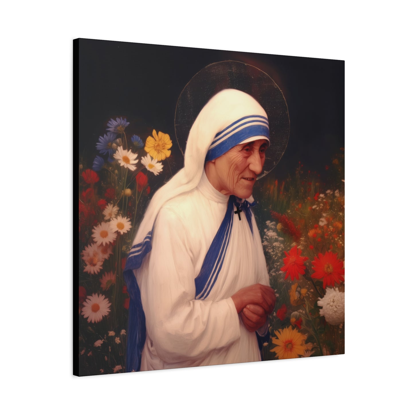 Saint Teresa of Calcutta -  Museum Wrapped Canvas - Sanctified Souls Print - Religious Art for your Home - Catholic Patron Saint Art