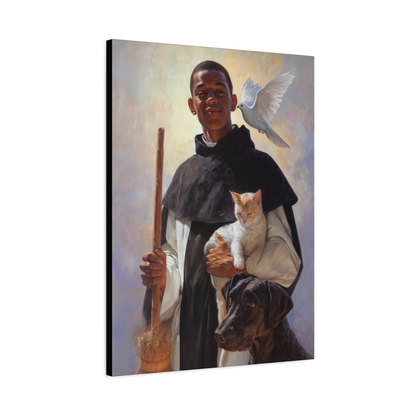 Saint Martin de Porres - Gallery Wrapped Canvas - Print - Religious Art for your Home - Catholic Art