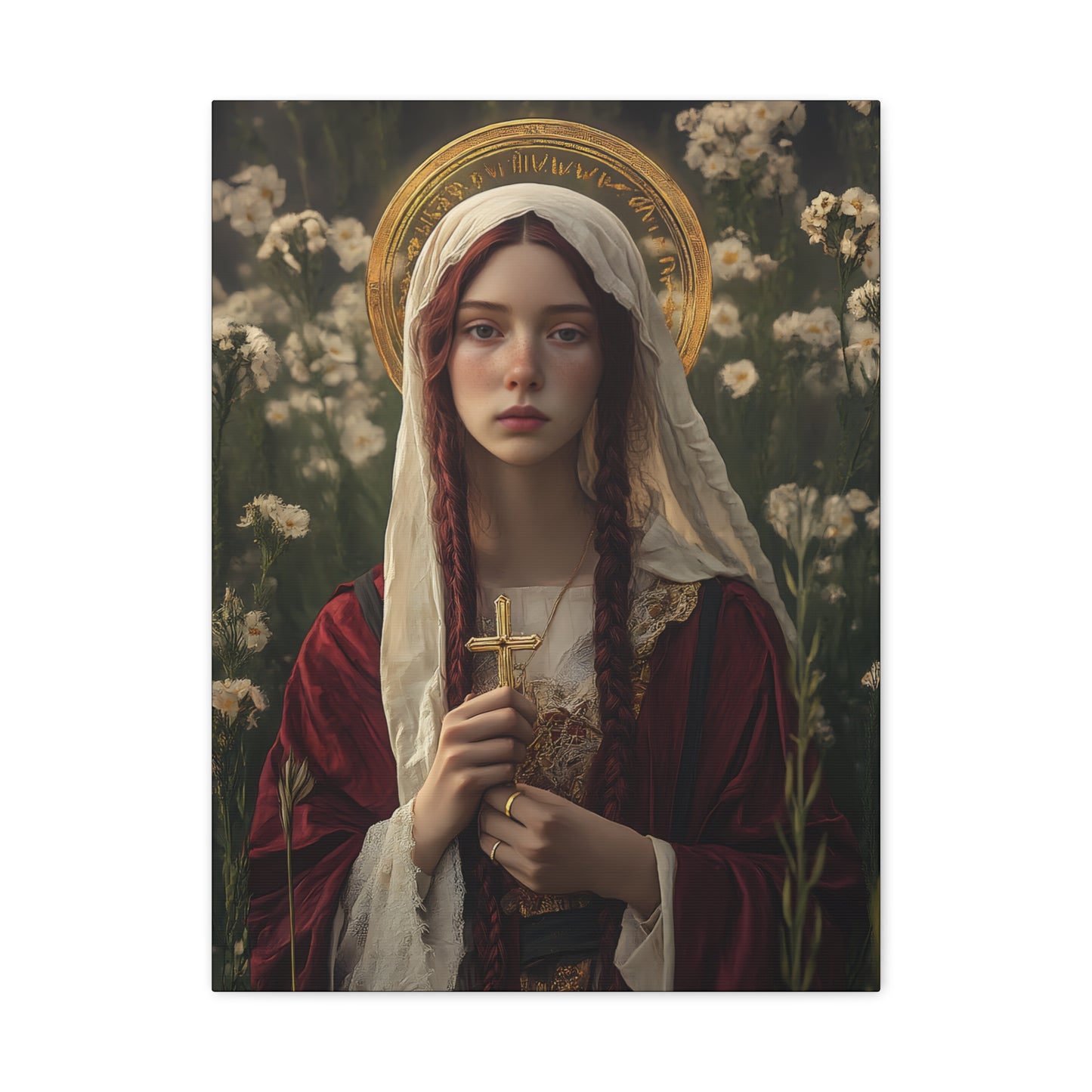 Saint Hilaria - Gallery Wrapped Canvas - Print - Religious Art for your Home - Catholic Art