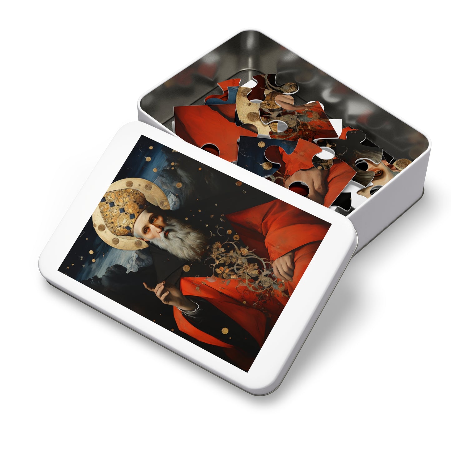Saint Augustine of Hippo - Puzzle and Keepsake Tin - Religious Jigsaw Puzzle (30, 110, 252, 500,1000-Piece) - Religious Puzzle