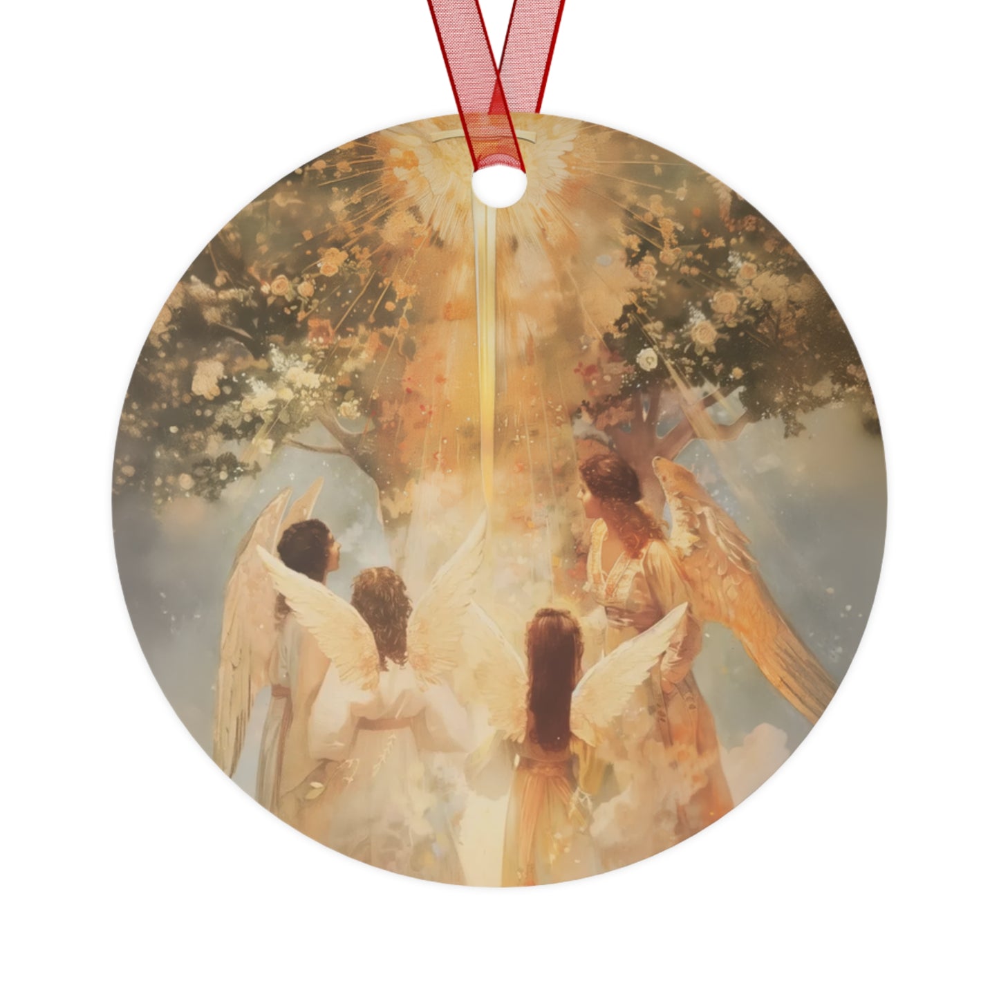 The Watchers of the First Dawn - Guardians of Eden - Metal Ornament - Religious Holiday Christmas Ornament and Keepsake