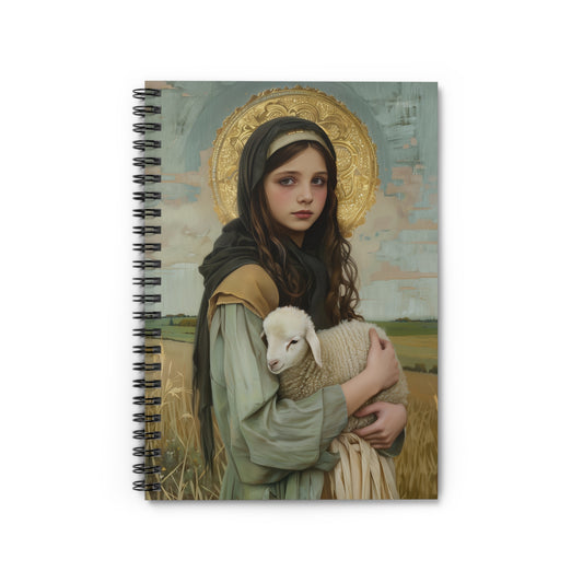 Saint Belina - Sanctified Souls Art - Religious Based Notebook - Spiral Notebook - Ruled Line