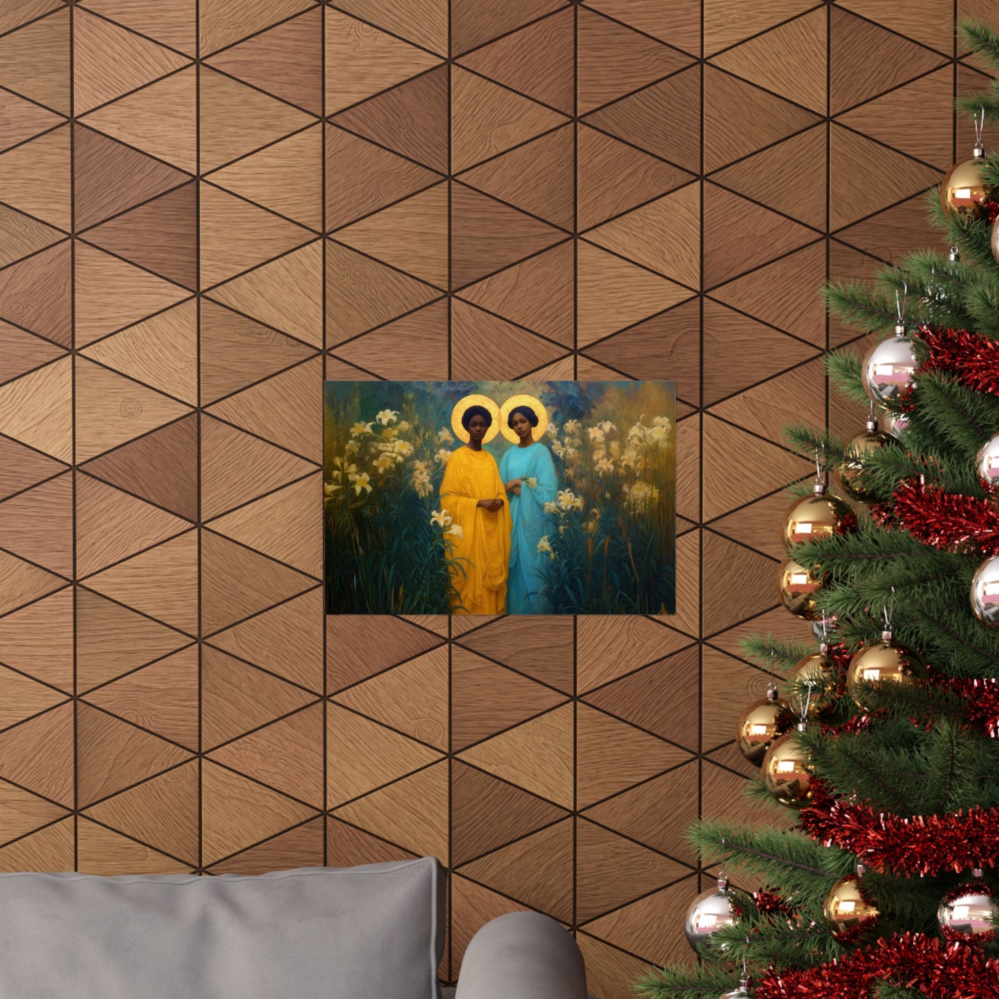 Saint Perpetua and Saint Felicity  - Sanctified Souls Print - Multiple Sizes - Premium Posters - Catholic Art - Christian Home Decor Artwork