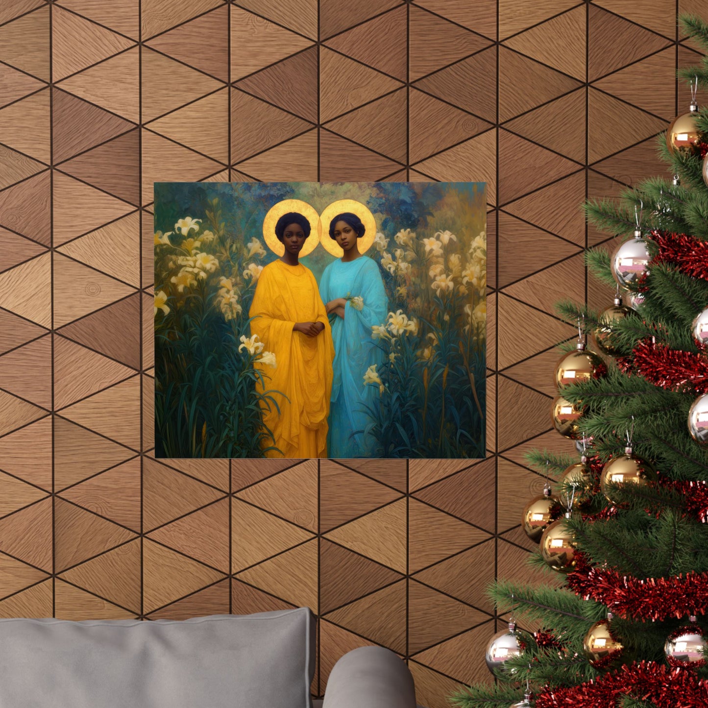 Saint Perpetua and Saint Felicity  - Sanctified Souls Print - Multiple Sizes - Premium Posters - Catholic Art - Christian Home Decor Artwork
