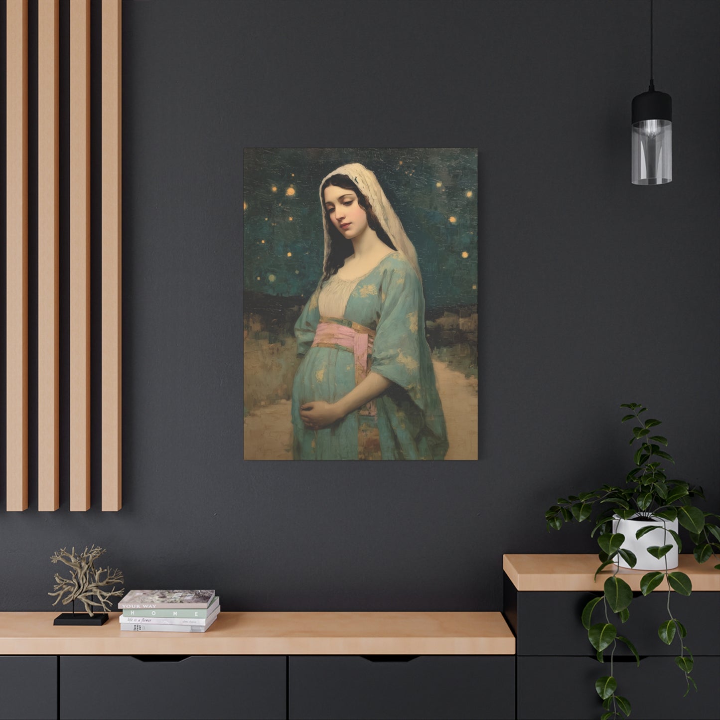 Our Lady of 'O' - Our Lady of Expectation - Mother Mary - Marian Art - Gallery Wrapped Canvas - Print - Catholic Art Print
