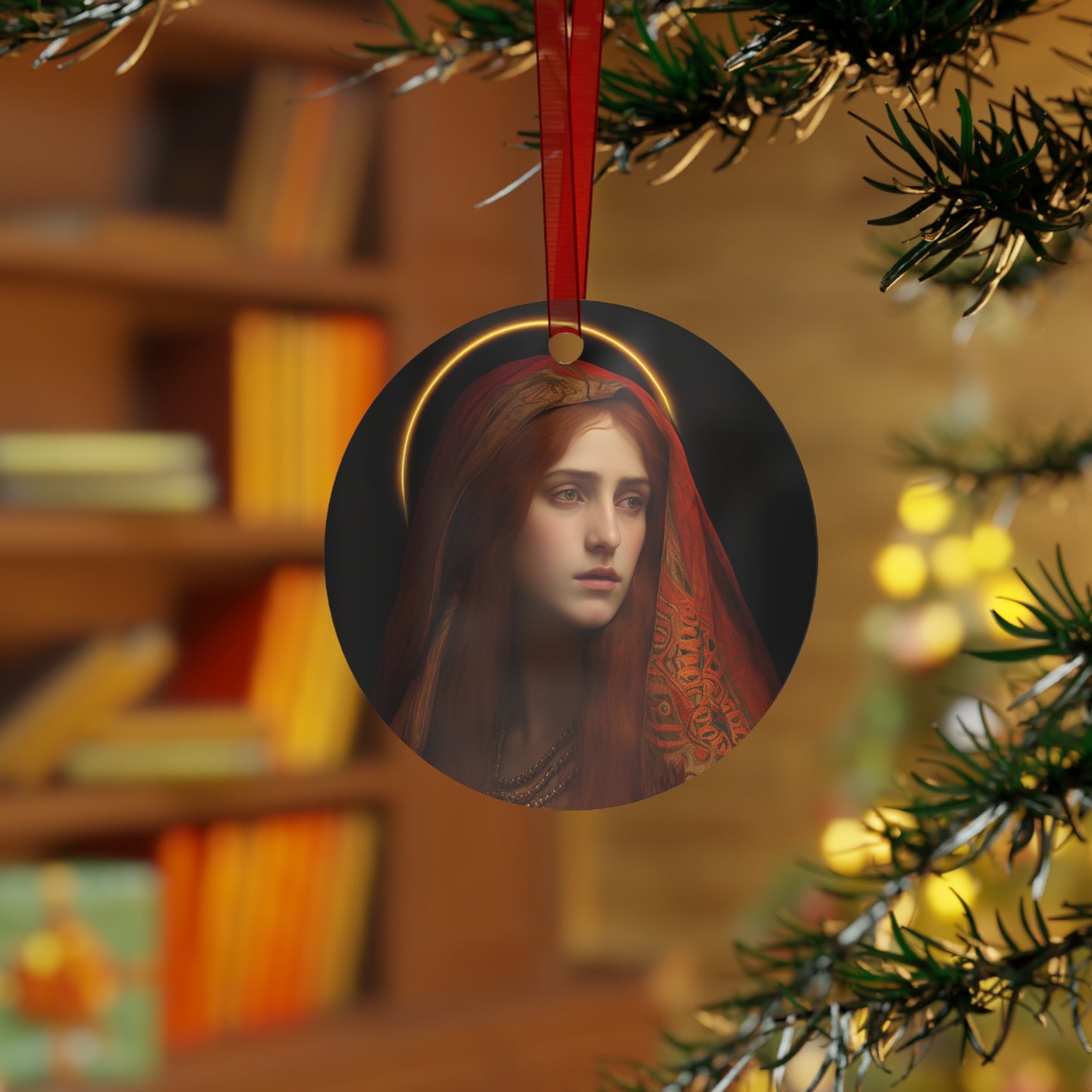 The Beloved Disciple - Mary Magdalene's Devotion Metal Ornament - Religious Holiday Christmas Ornament and Keepsake - Prayer Ornament