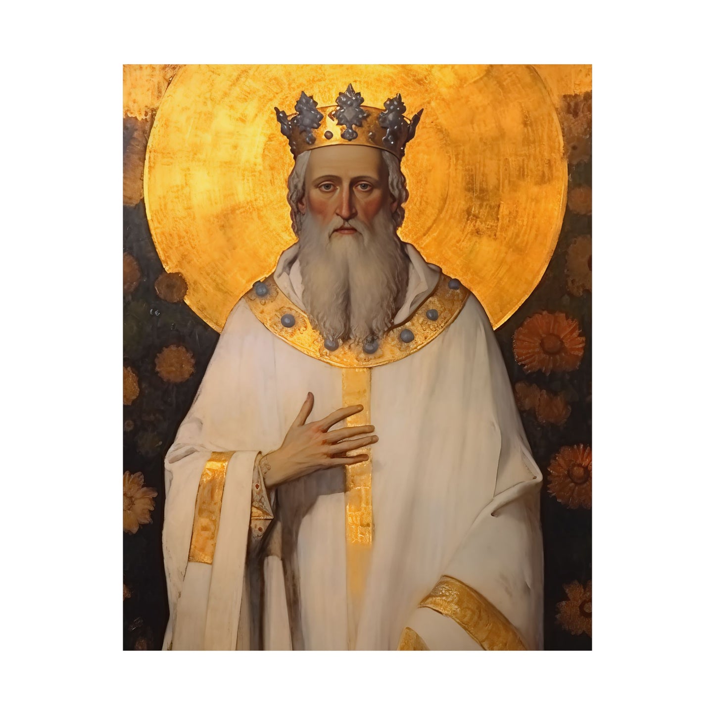Saint Edward the Confessor - Sanctified Souls Print - Multiple Sizes - Premium Matte Vertical Posters