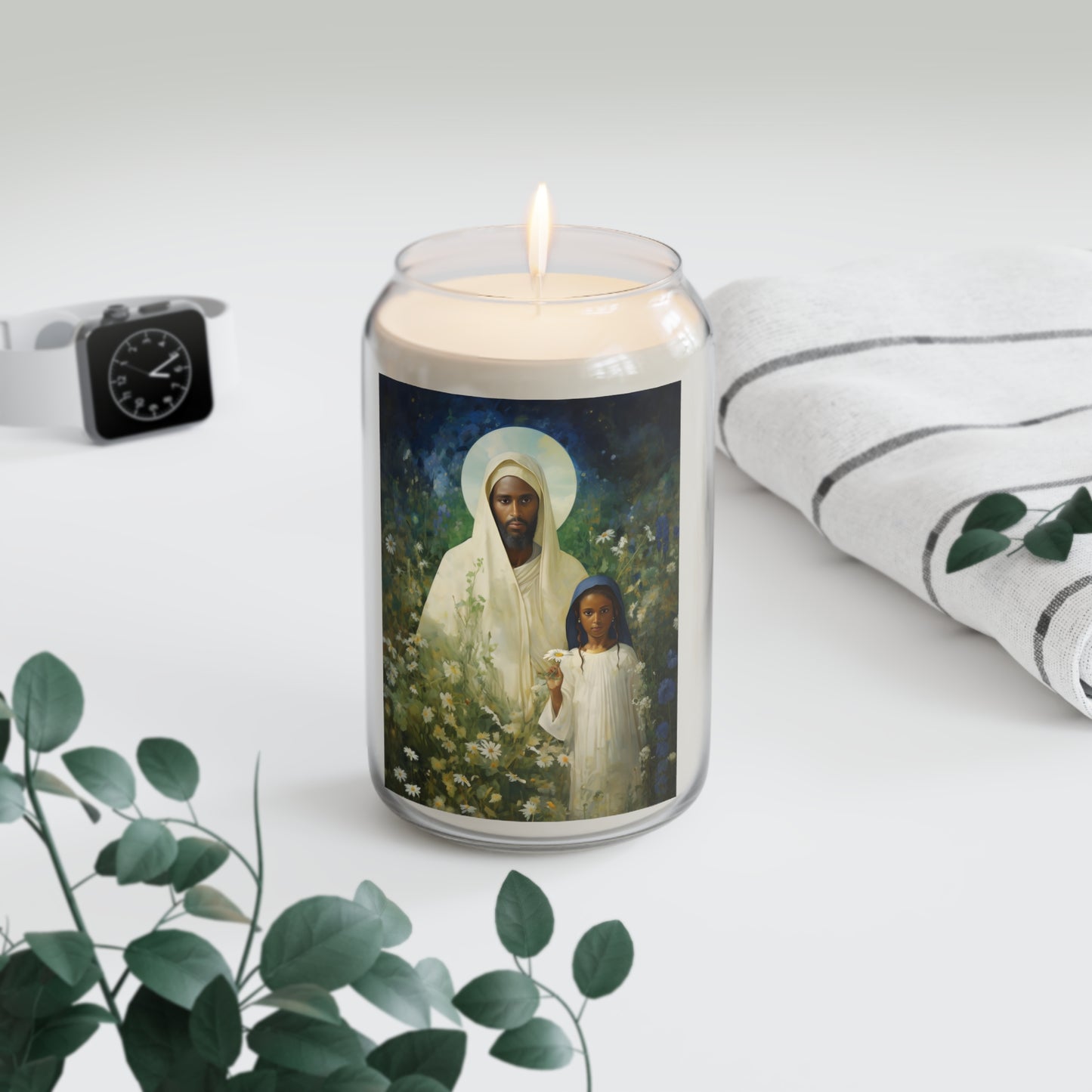 Saint Joachim and Mary Candle - Scented Prayer Candle, 13.75oz - Tall Size - Religious Candle - Catholic Art - Patron Saint of Fathers