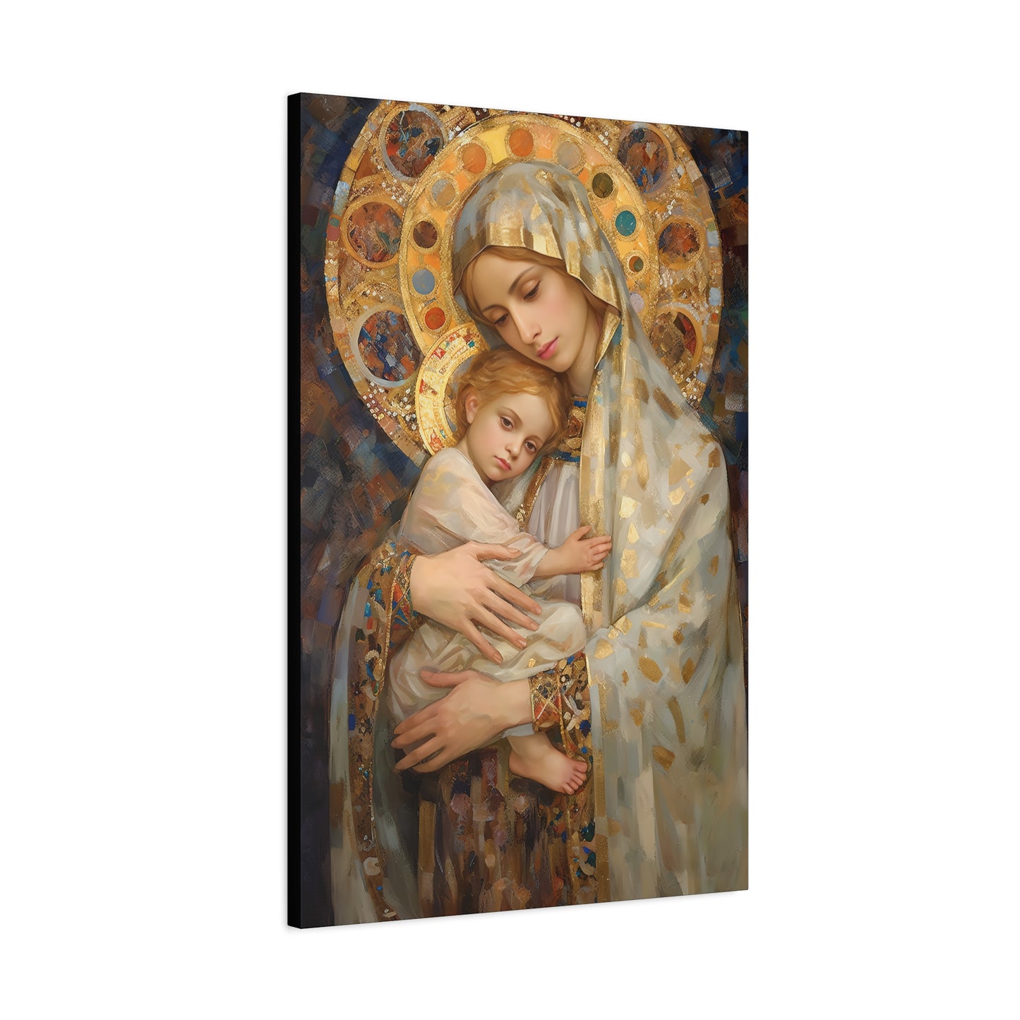 Madonna and Child - Gallery Wrapped Canvas - Sanctified Souls Print - Religious Art for your Home - The Virgin Mary and The Christ Child