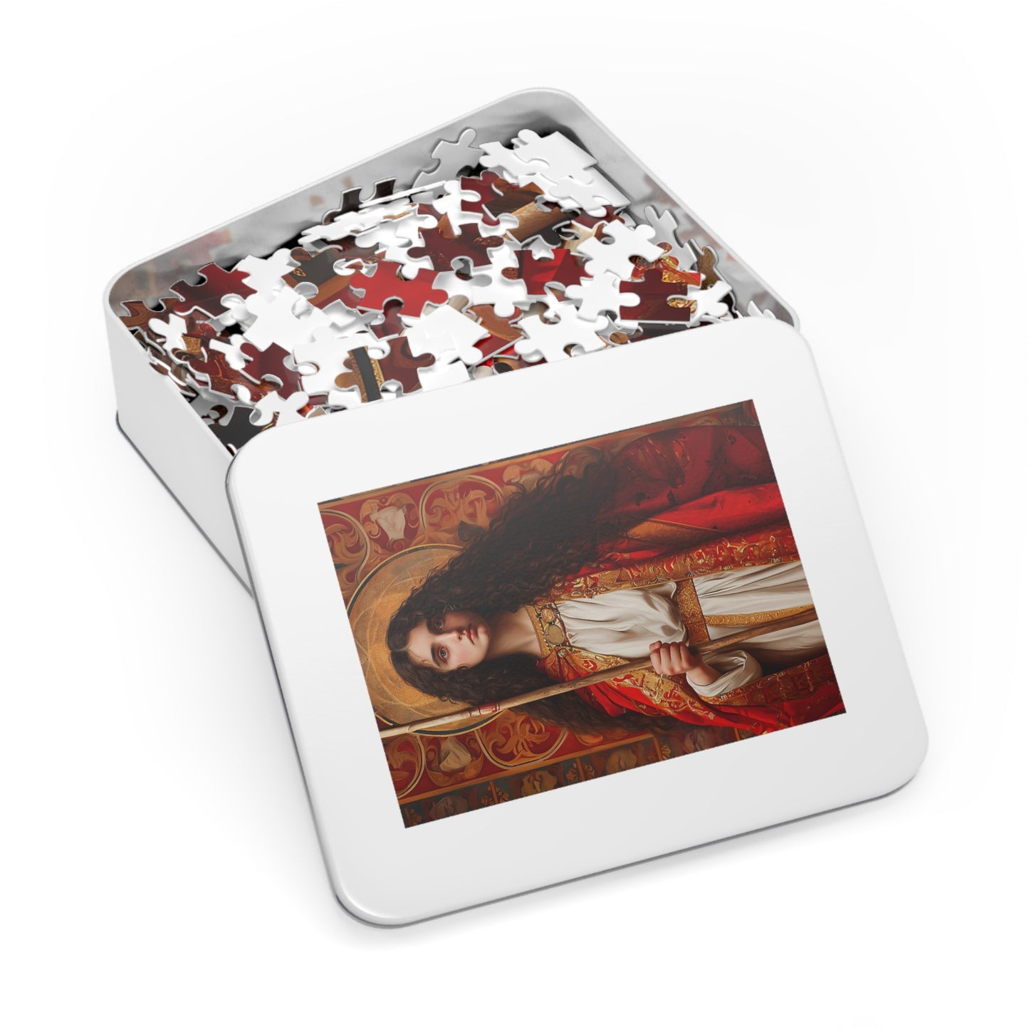 Saint Adela of Normandy - Puzzle and Keepsake Tin - Religious Jigsaw Puzzle (30, 110, 252, 500,1000-Piece) - Religious Puzzle