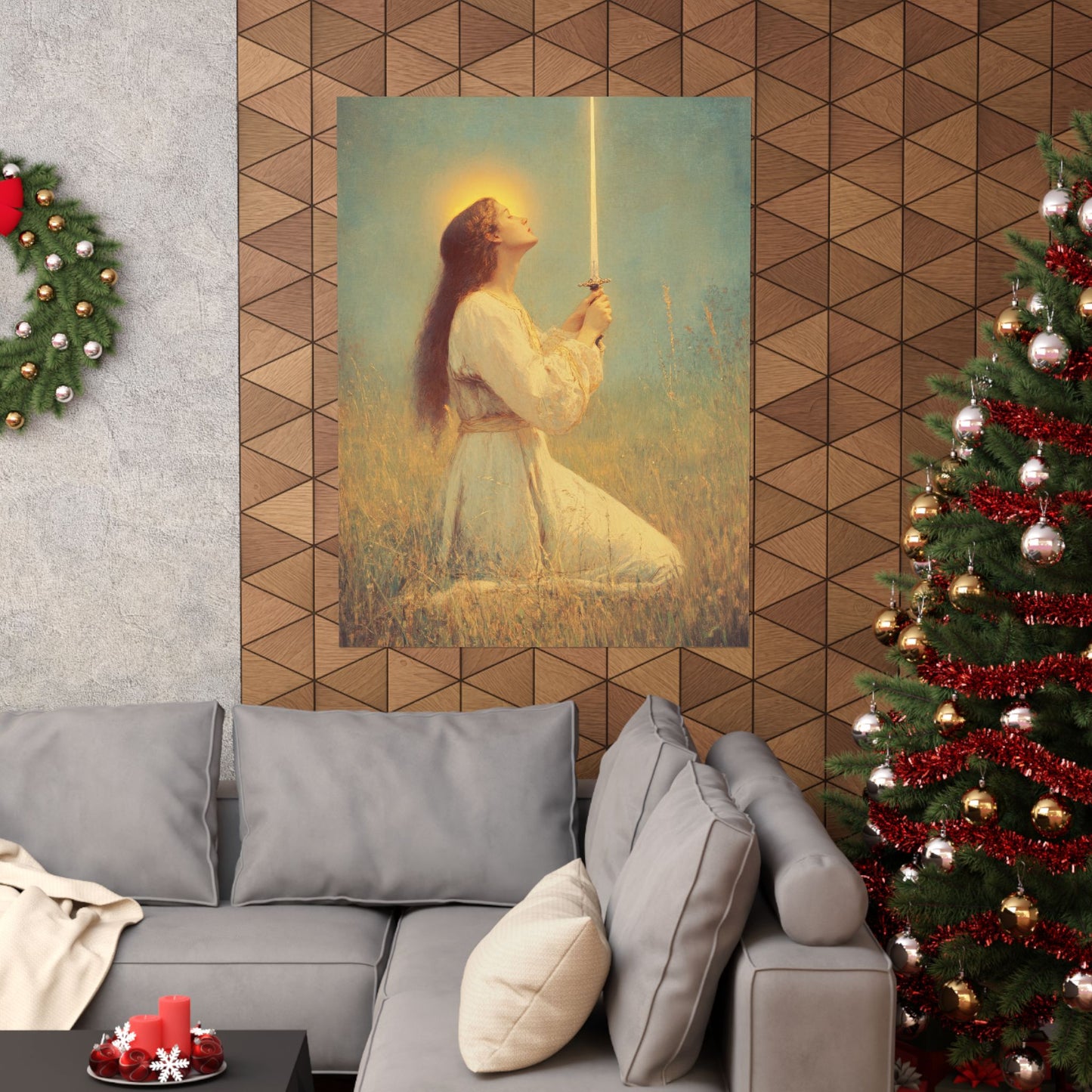 Saint Joan of Arc - Sanctified Souls Print - Multiple Sizes - Premium Posters - Catholic Art - Christian Home Decor Artwork