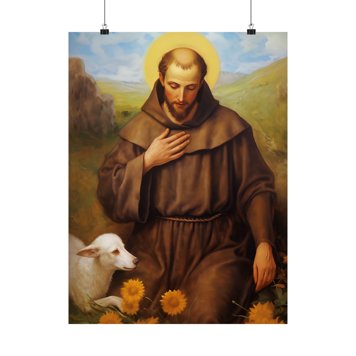 Saint Francis of Assisi - Sanctified Souls Print - Multiple Sizes - Premium Matte Vertical Posters