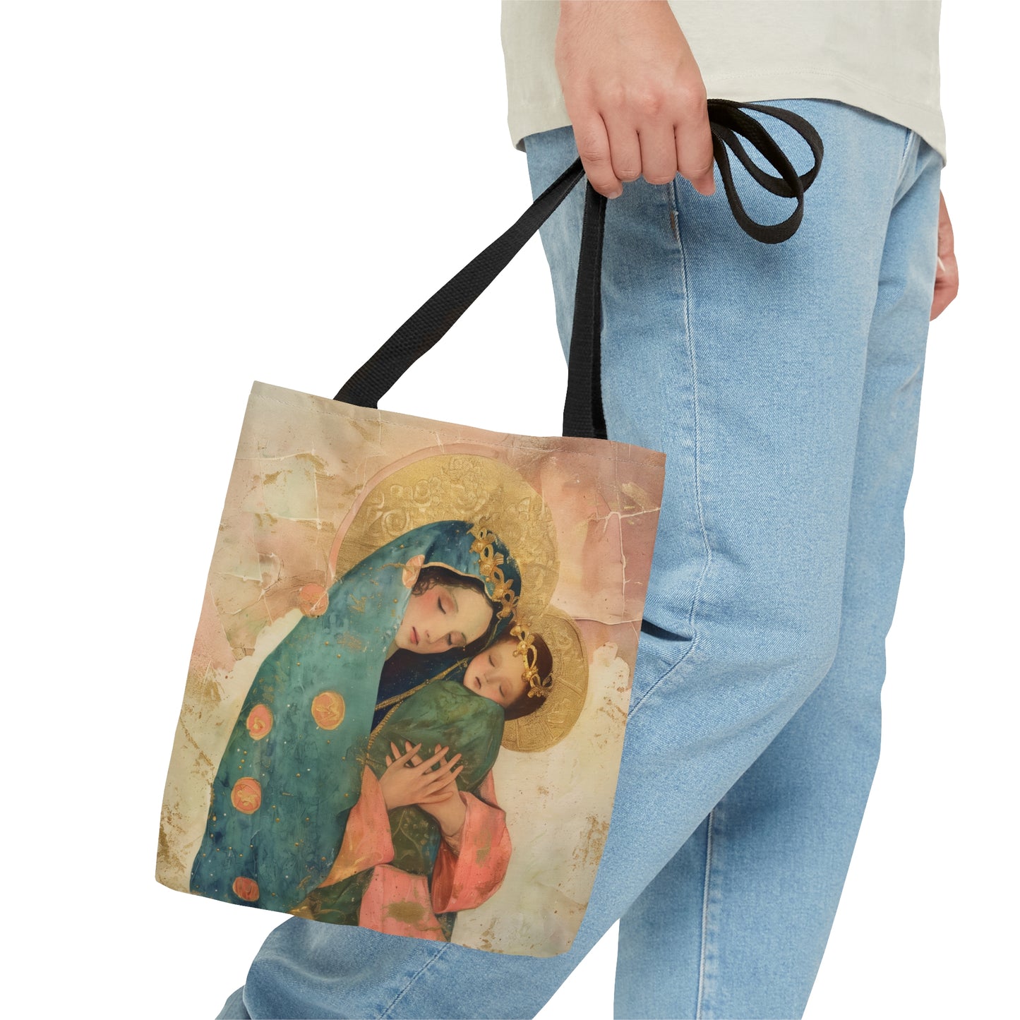 The Sweet Advocate of Souls - Mary, Help of Christians Tote Bag - Large Medium Small Faith Art Bag - Catholic Faith Purse - Double Sided
