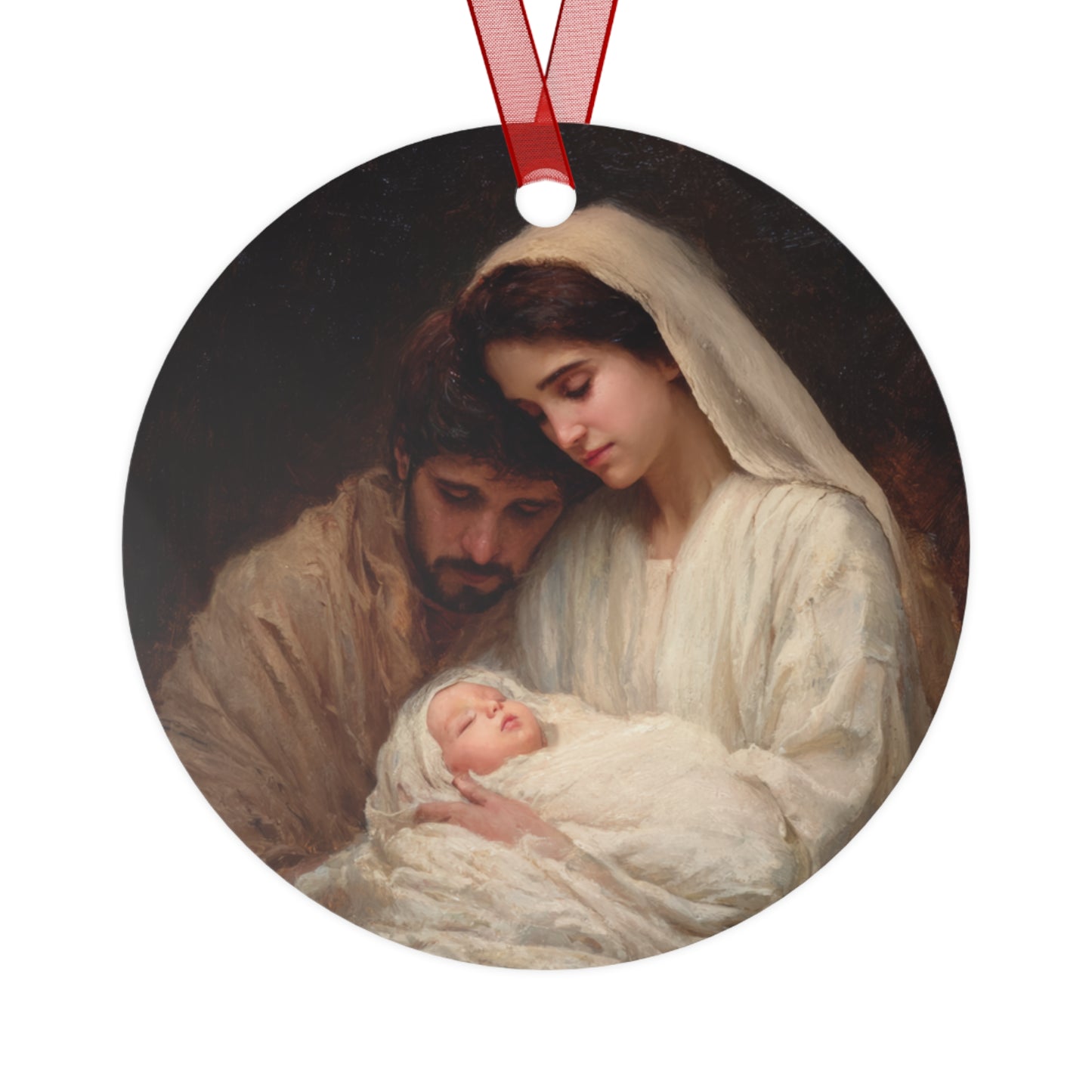 The Quiet Kingdom of the Holy Family - Metal Ornament - Religious Holiday Christmas Ornament and Keepsake