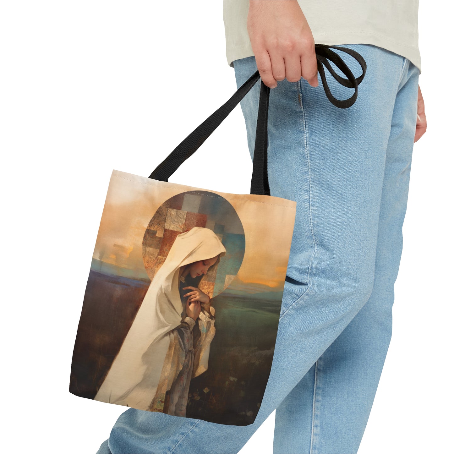 Our Lady of the Prairie - Tote Bag - Large Medium Small Faith Art Bag - Bible Study Faith Purse - Double Sided