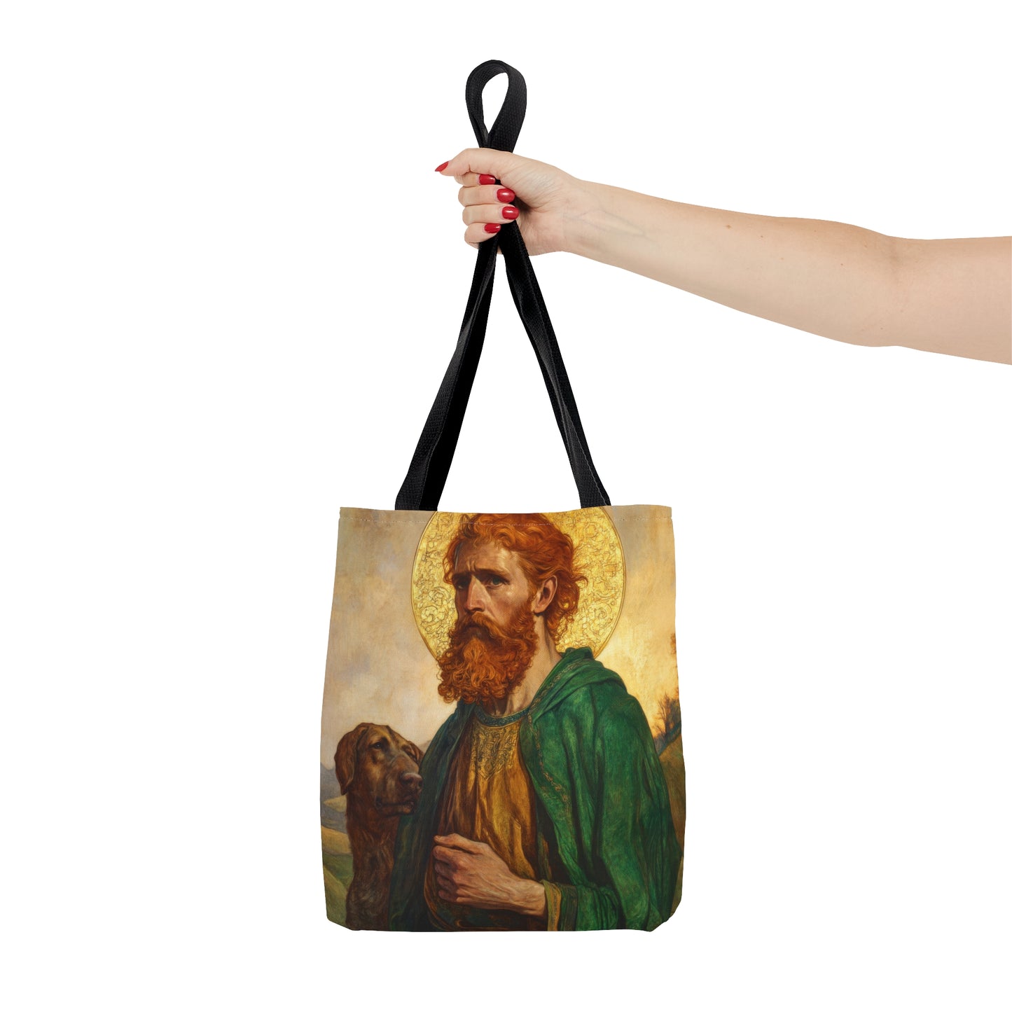 Saint Andrew the Scot Tote Bag - Large Medium Small Faith Art Bag - Catholic Faith Purse - Religious - Reusable - Prayer Bag