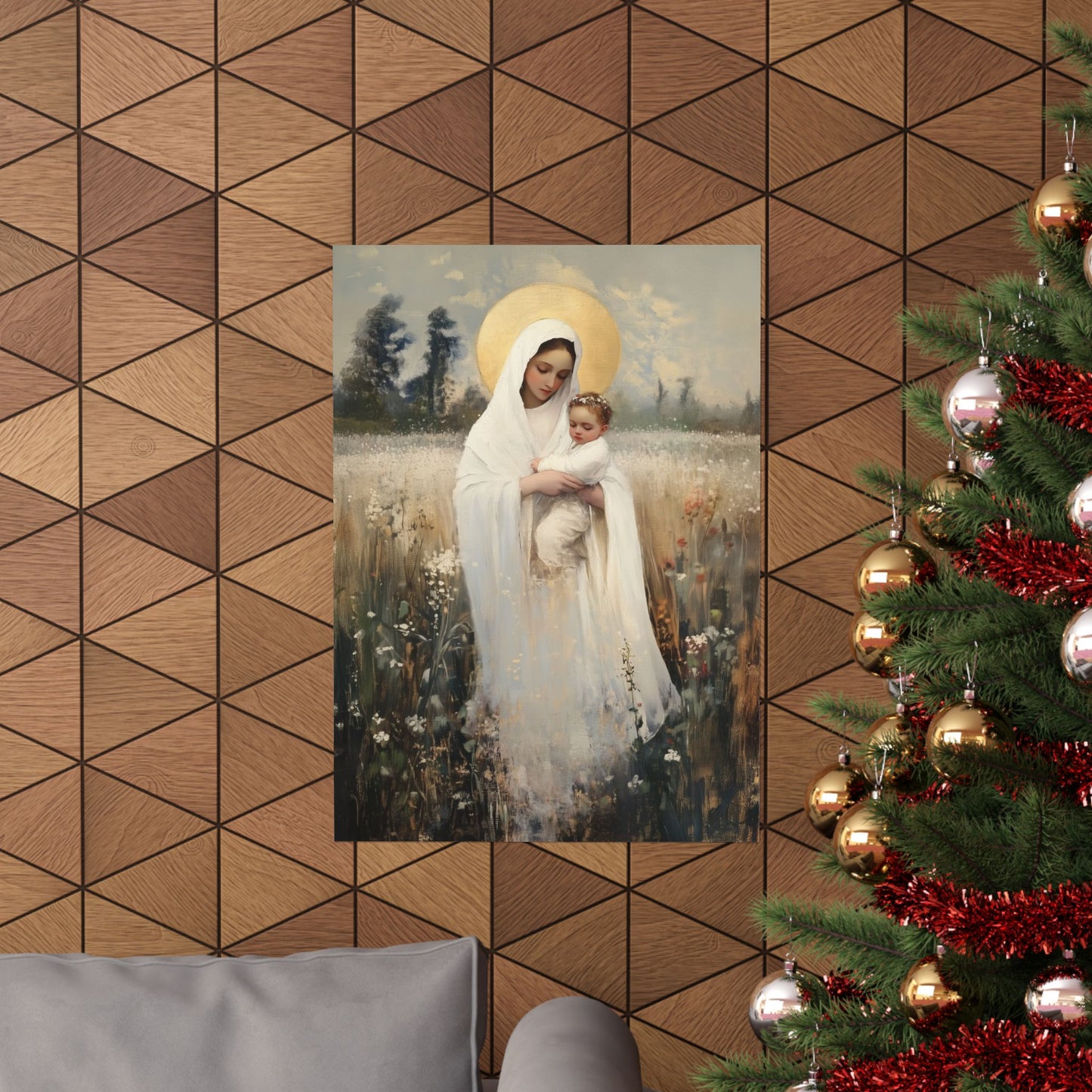 Our Lady of the Prairie - Sanctified Souls Print - Multiple Sizes - Premium Posters - Catholic Art - Christian Home