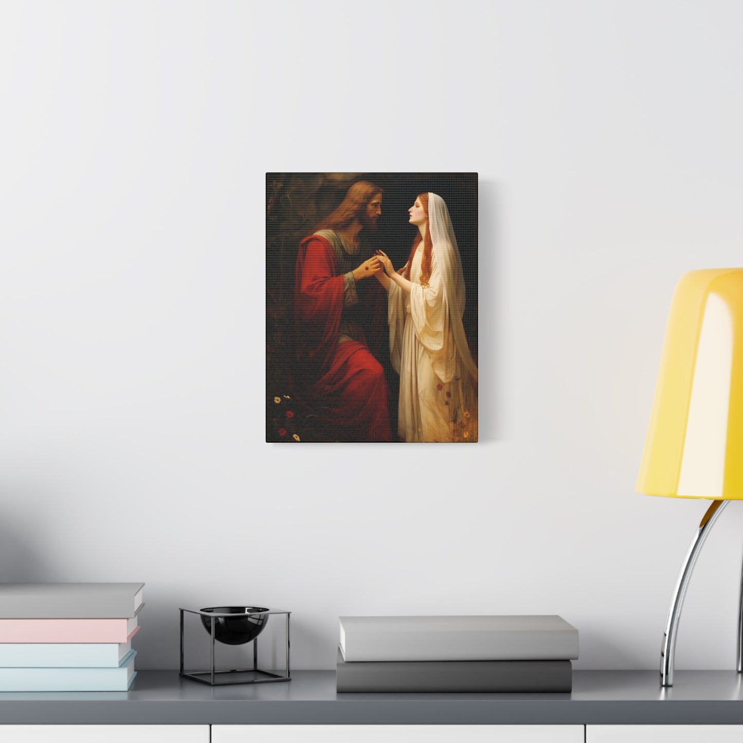Revelation of Redemption Mary Magdalene and the Risen Christ - Gallery Wrapped Canvas - Sanctified Souls Print - Religious Art for your Home