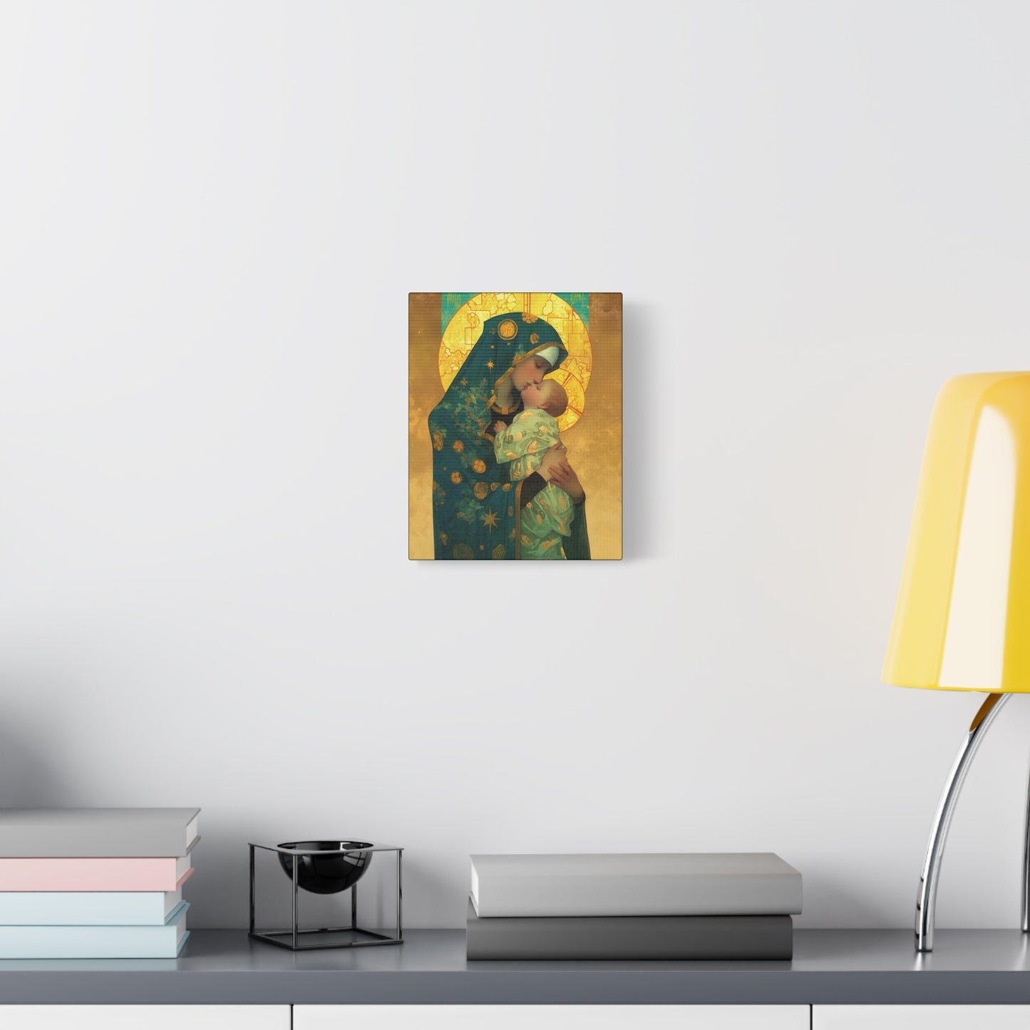 Peaceful Refuge - Mary and the Christ Child - Museum Wrapped Canvas - Print - Religious Art for your Home - Catholic Saint Art