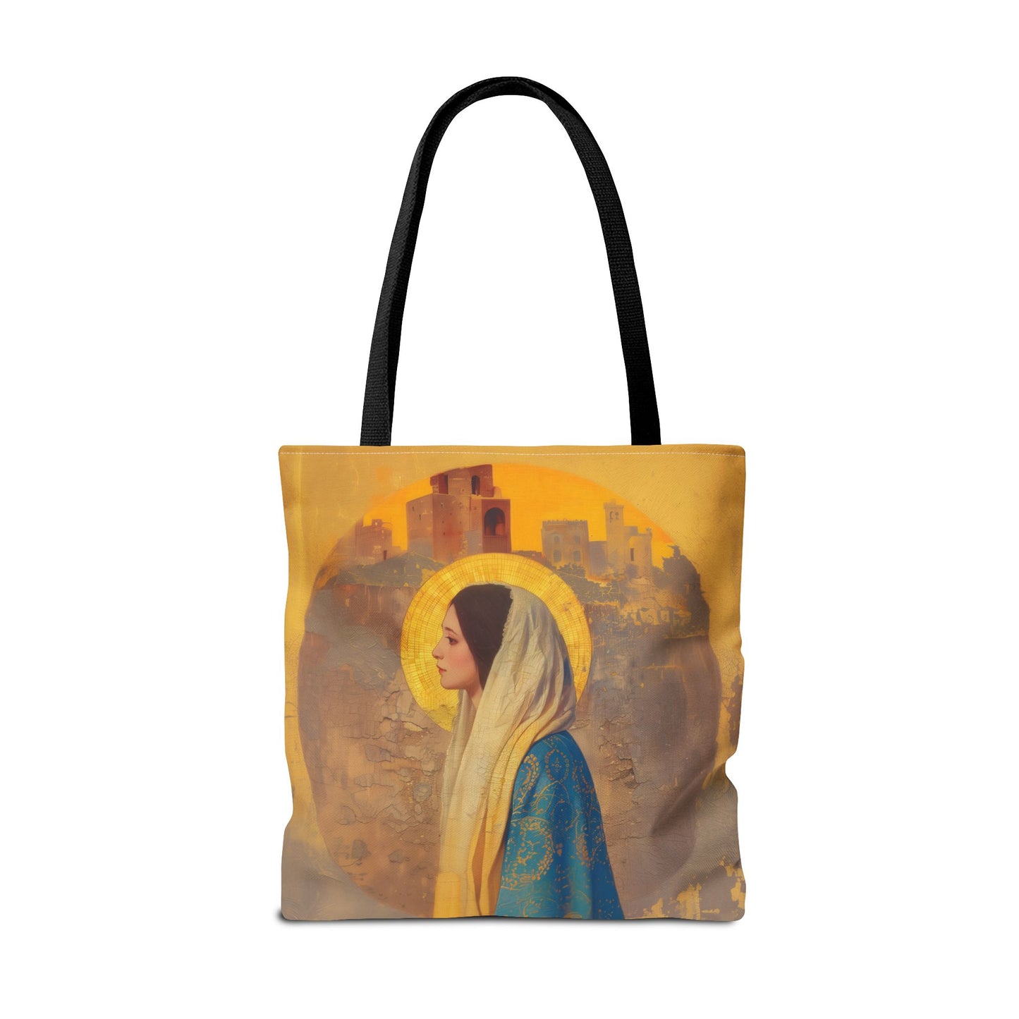 Mary of Nazareth - Mother Mary - Marian Title - Virgin Mary Tote Bag - Large Medium Small Faith Art Bag - Tote Purse - Double Sided