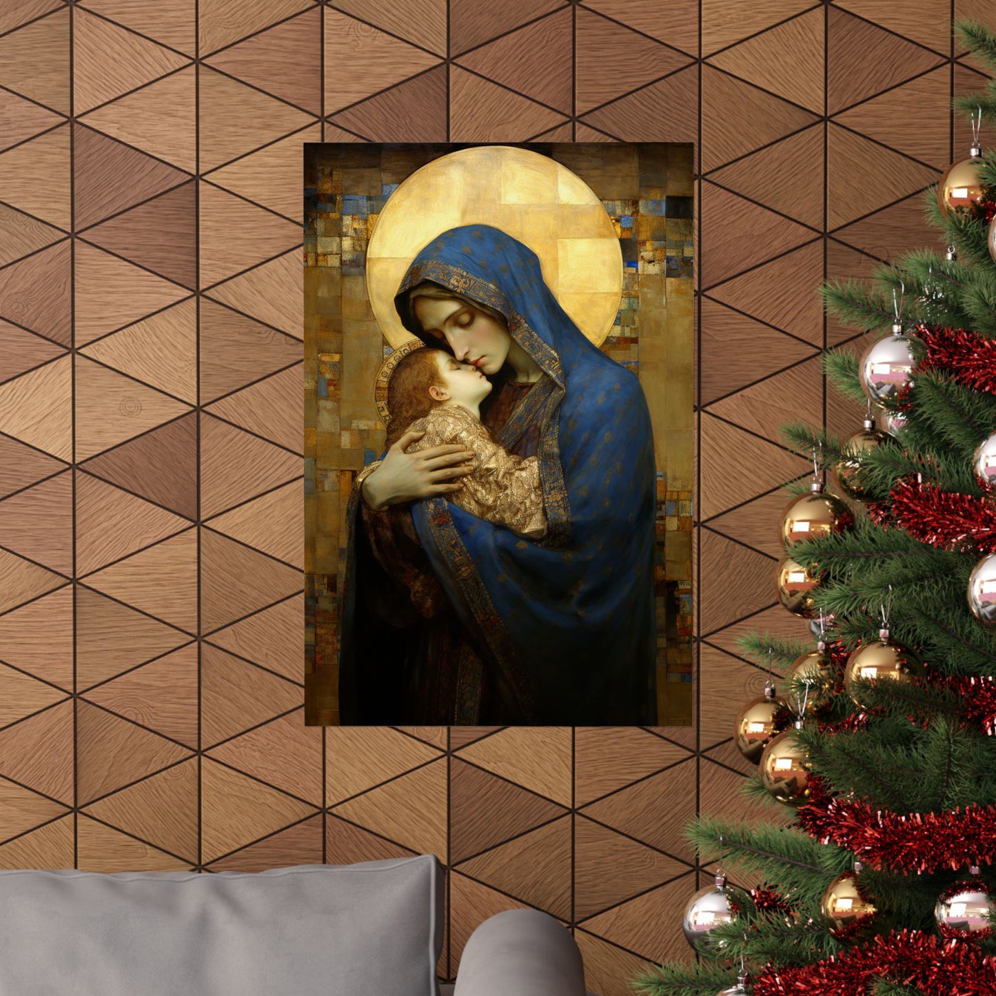 Madonna and Child - Print - Sanctified Souls Print - Multiple Sizes - Premium Matte Vertical Posters - Mary and the Christ Child