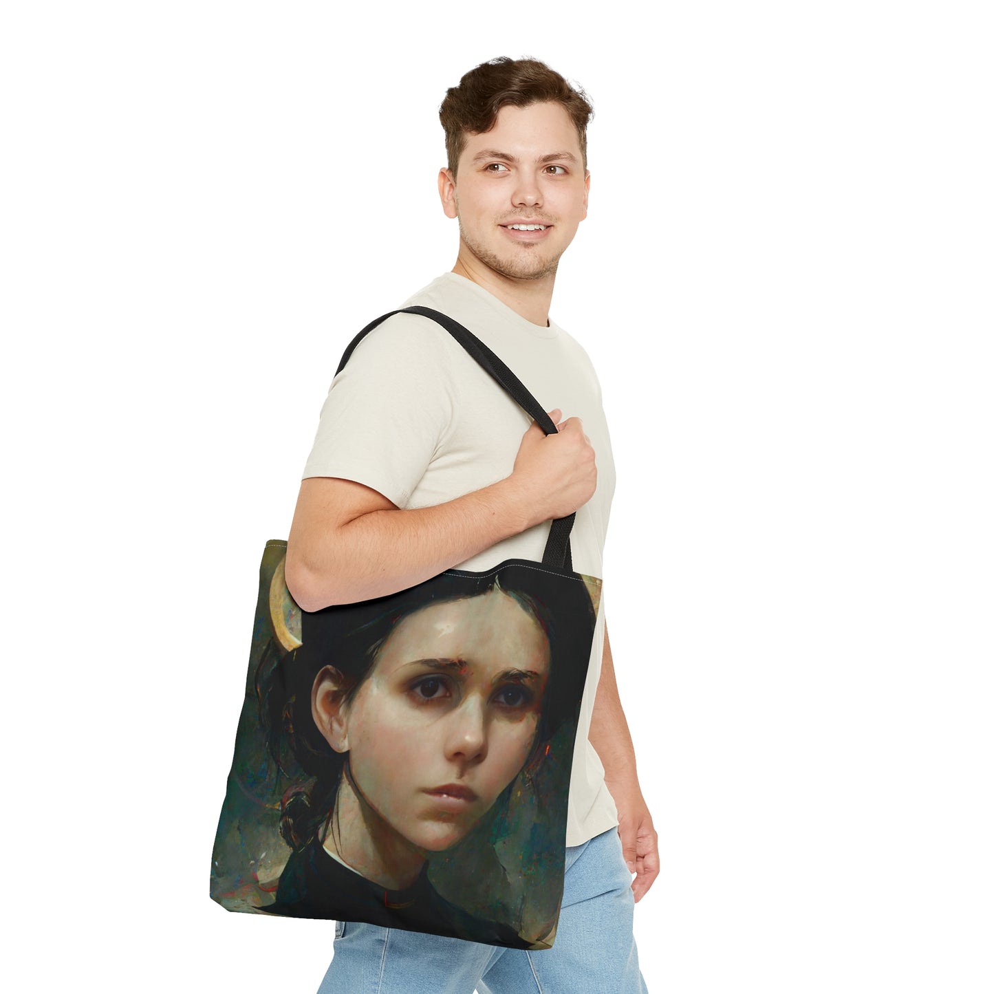 Saint Gemma Galgani Tote Bag - Purse - Three sizes - Large Medium Small Faith Art Bag - Catholic faith carry-all purse - Double Sided