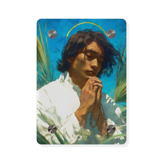 Saint Lorenzo Ruiz Wall Art Panel - Ready to Hang Acrylic Print - Catholic Saint Art - Patron Saint Print - Martyr Art
