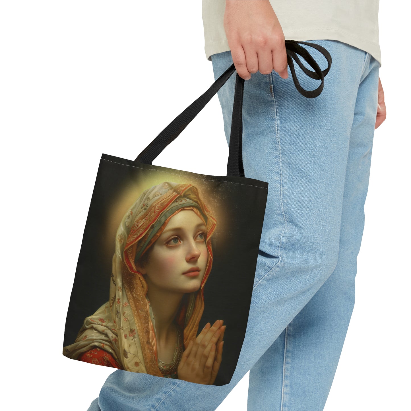 Saint Regina Tote Bag - Large Medium Small Faith Art Bag - Catholic Faith Purse - Religious - Reusable Grocery Bag - Prayer Bag - Bible Bag