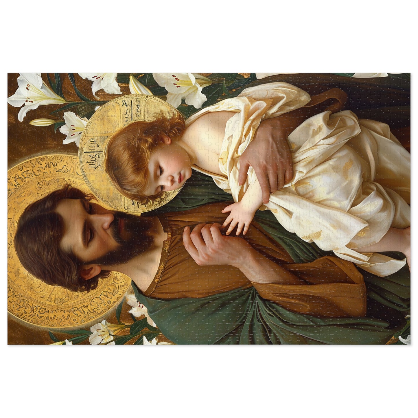 Saint Joseph and the Christ Child - Puzzle and Keepsake Tin - Religious Jigsaw Puzzle (30, 110, 252, 500,1000-Piece) - Religious Puzzle