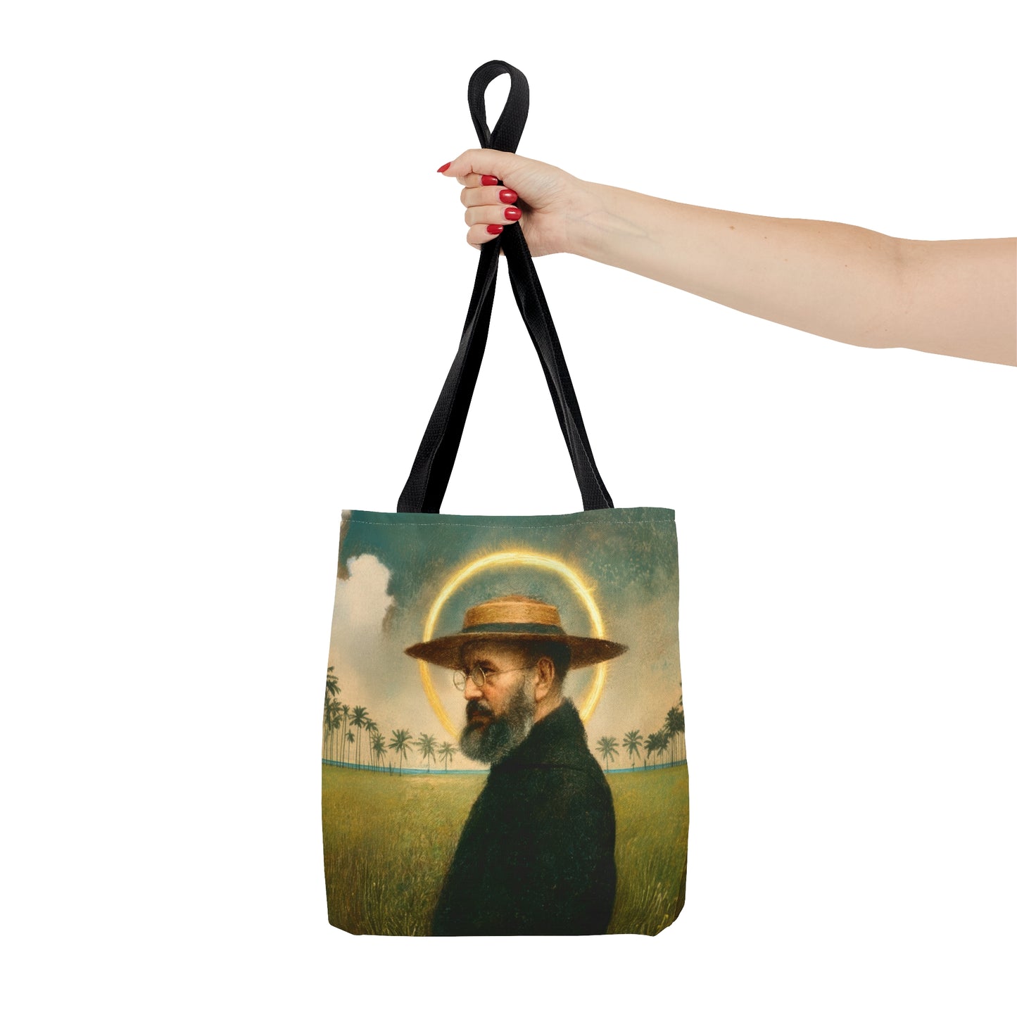 Saint Damien of Molokai Tote Bag - Large Medium Small Faith Art Bag - Catholic Faith Purse - Double Sided