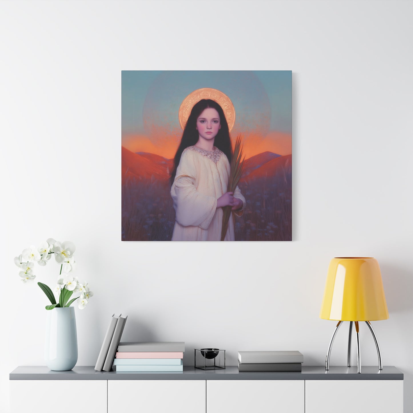Saint Hope - Multiple Sizes - Catholic Home art - Museum Wrapped Canvas - Sanctified Souls Print - Martyr Saint