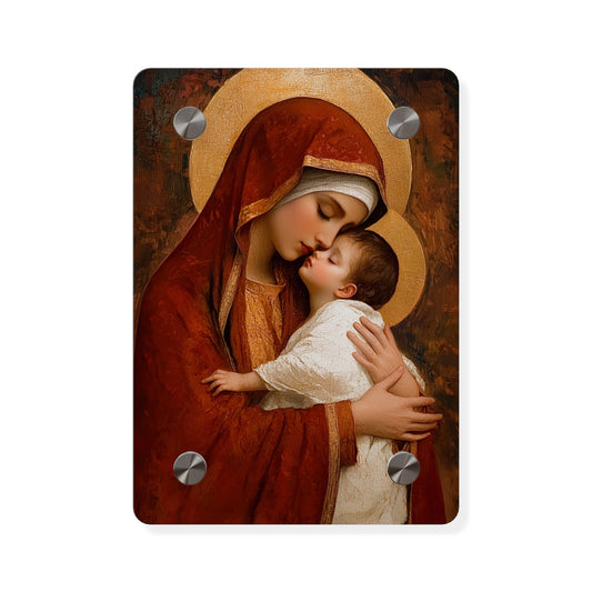 Our Lady of Tenderness - Mother Mary and the Christ Child - Marian Art - Wall Art Panel - Ready to Hang Acrylic Print - Catholic Art