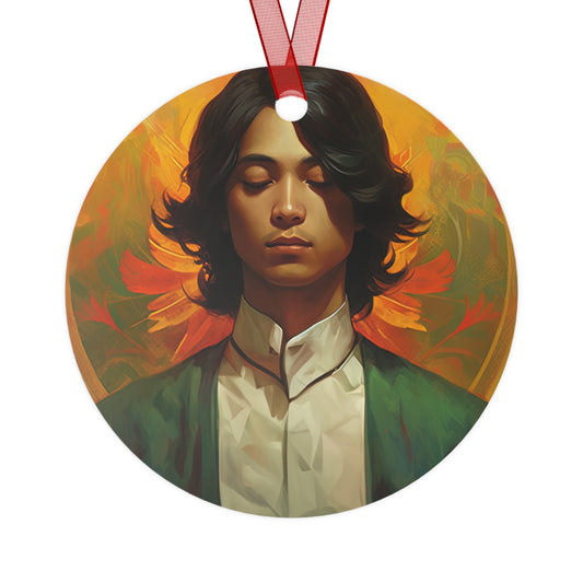 Saint Lorenzo Ruiz Ornament - Religious Holiday Christmas Ornament and Keepsake - Double sided Keepsake Religious Ornament
