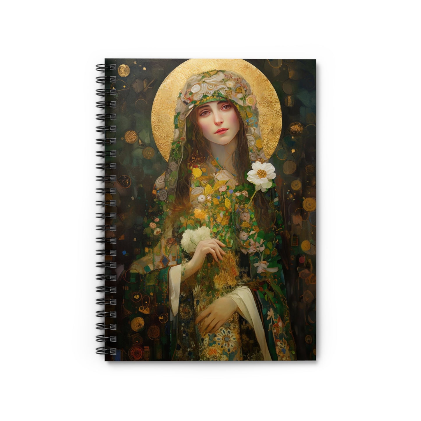 Saint Regina Journal - Sanctified Souls Art - Religious Based Notebook - Spiral Notebook - Ruled Line