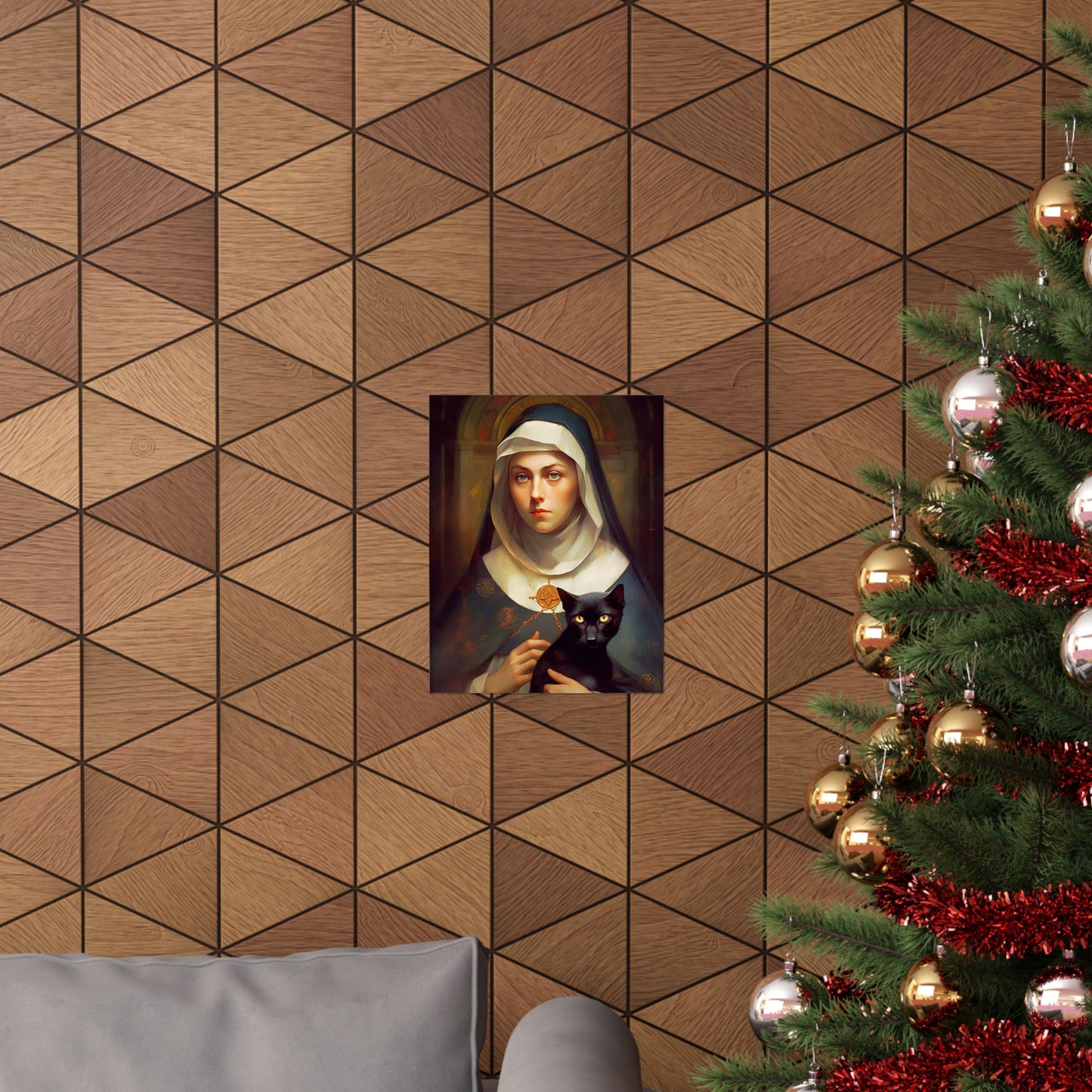 Saint Gertrude - Sanctified Souls Print - Multiple Sizes - Premium Matte Vertical Posters