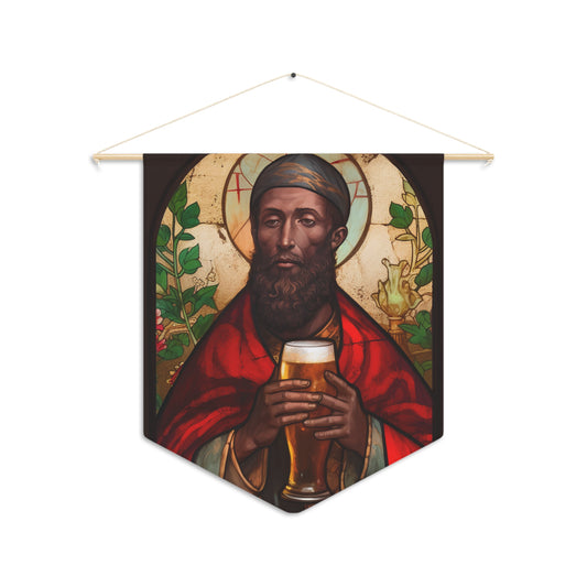 Saint Augustine of Hippo Wall Banner / Wall Hanging - Our Lady of Guadalupe - Catholic Home Art - Saint Art for your home - 18" x 21"