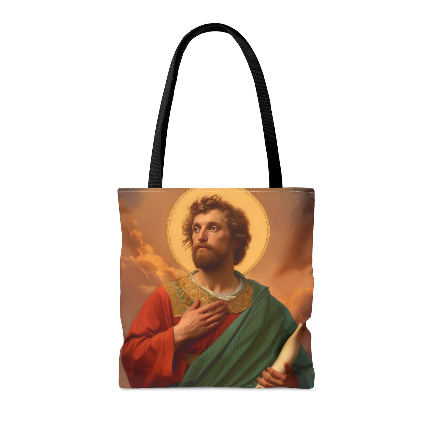 Saint Timothy Tote Bag - Large Medium Small Faith Art Bag - Catholic Faith Purse - Double Sided - Religious Art Purse