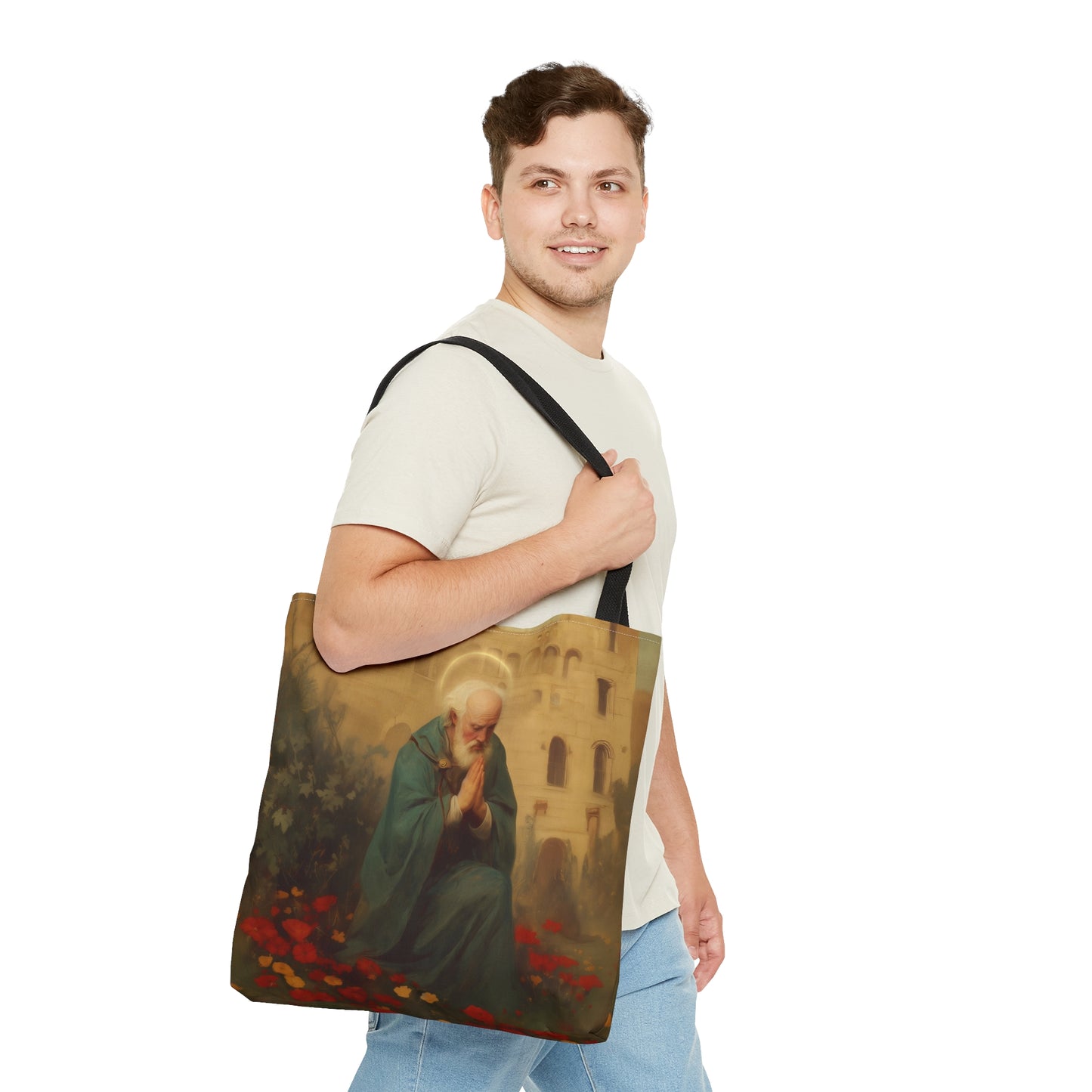 Saint Cyprian - Tote Bag - Large Medium Small Faith Art Bag - Bible Study Faith Purse - Double Sided Prayer Tote
