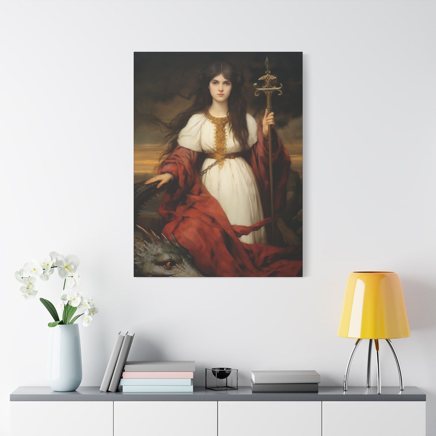 Saint Martha of Bethany Canvas Print - Multiple Sizes - Catholic Home art - Museum Wrapped Canvas - Sanctified Souls Print