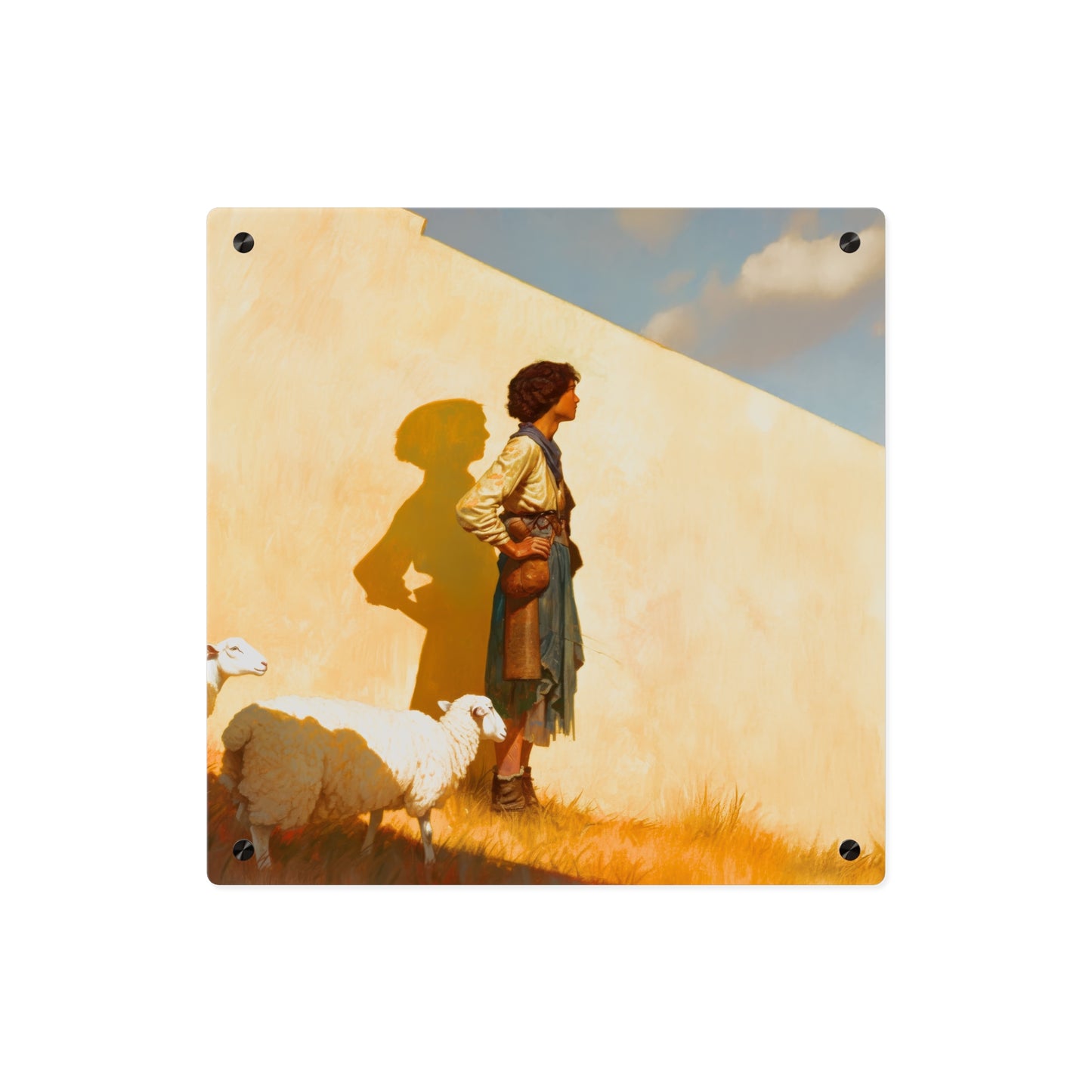 David son of Jesse Acrylic Wall Art Panel - Ready to Hang Acrylic Print - David and Goliath - Bible Story Wall Art