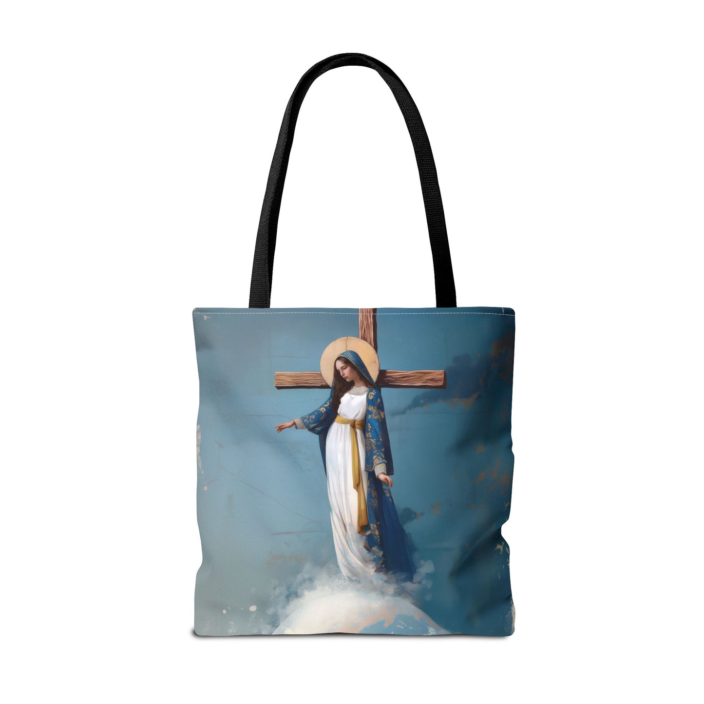 The Lady Of All Nations - Marian Devotion - Mother Mary - Tote Bag - Large Medium Small Faith Art Bag - Re-usable Tote Purse - Double Sided