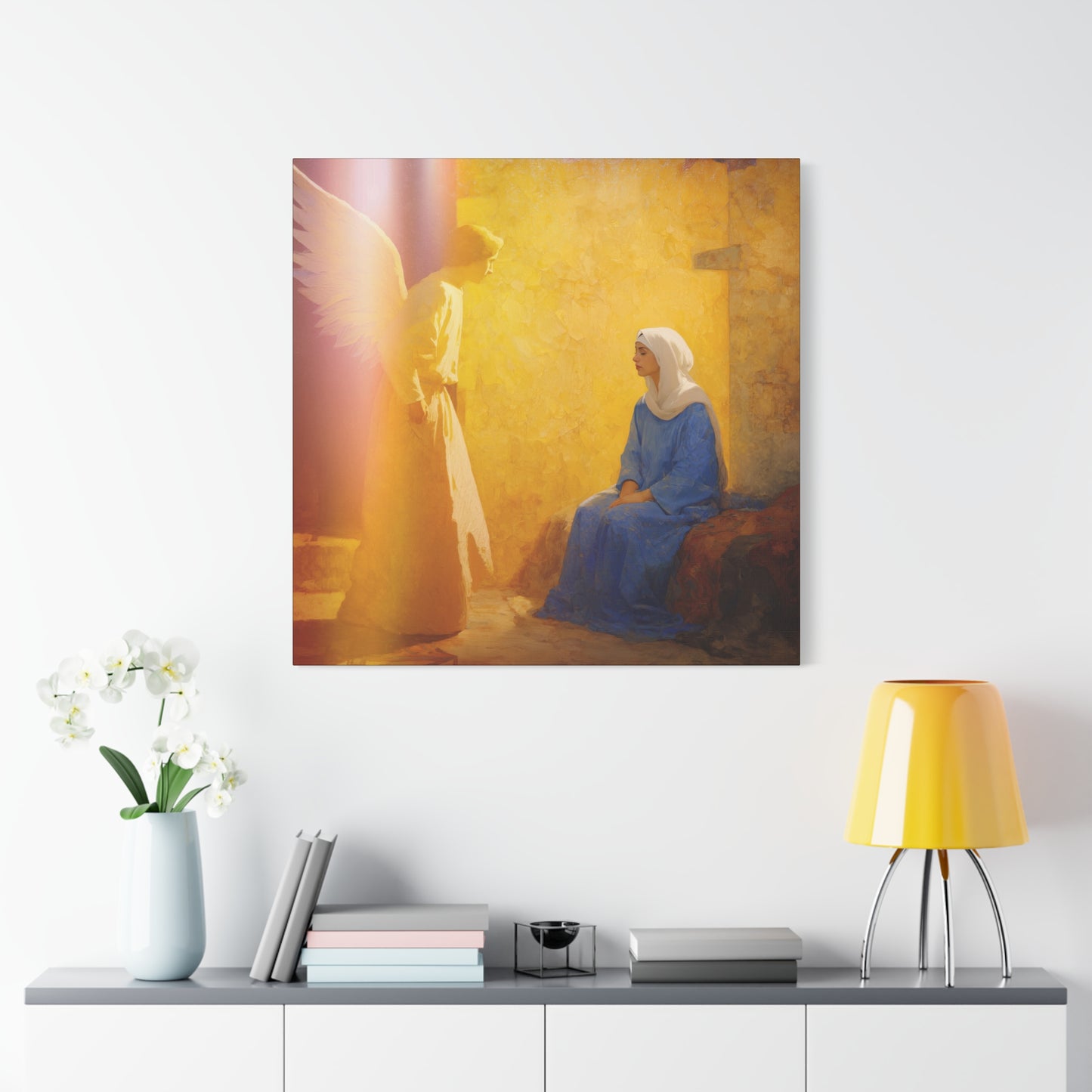 Mary's Yes - Quiet Fiat - Mother Mary - Marian Art - Gallery Wrapped Canvas - Print - Catholic Art Print