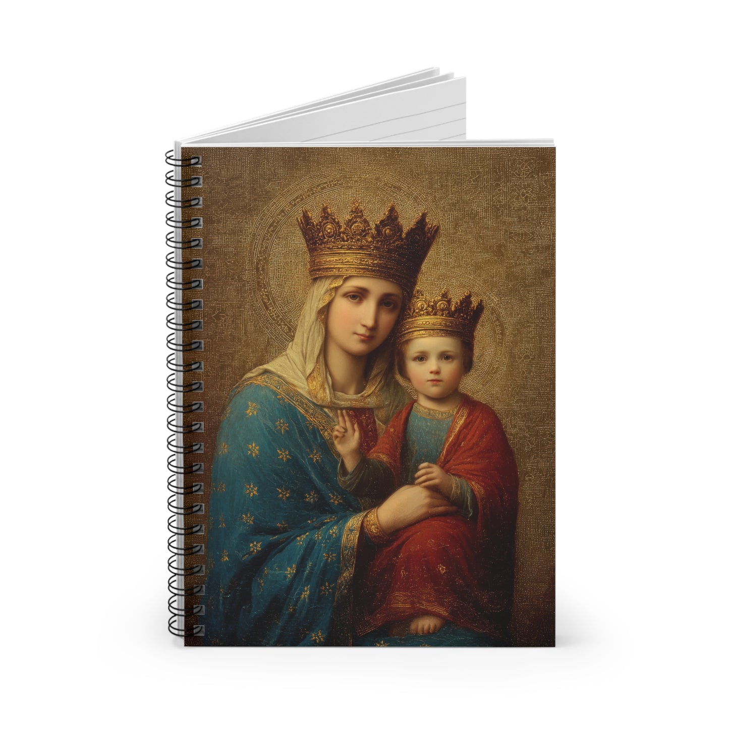 Madonna della Strada - Our Lady of the Way - Sanctified Souls Art - Religious Based Notebook - Spiral Notebook - Ruled Line
