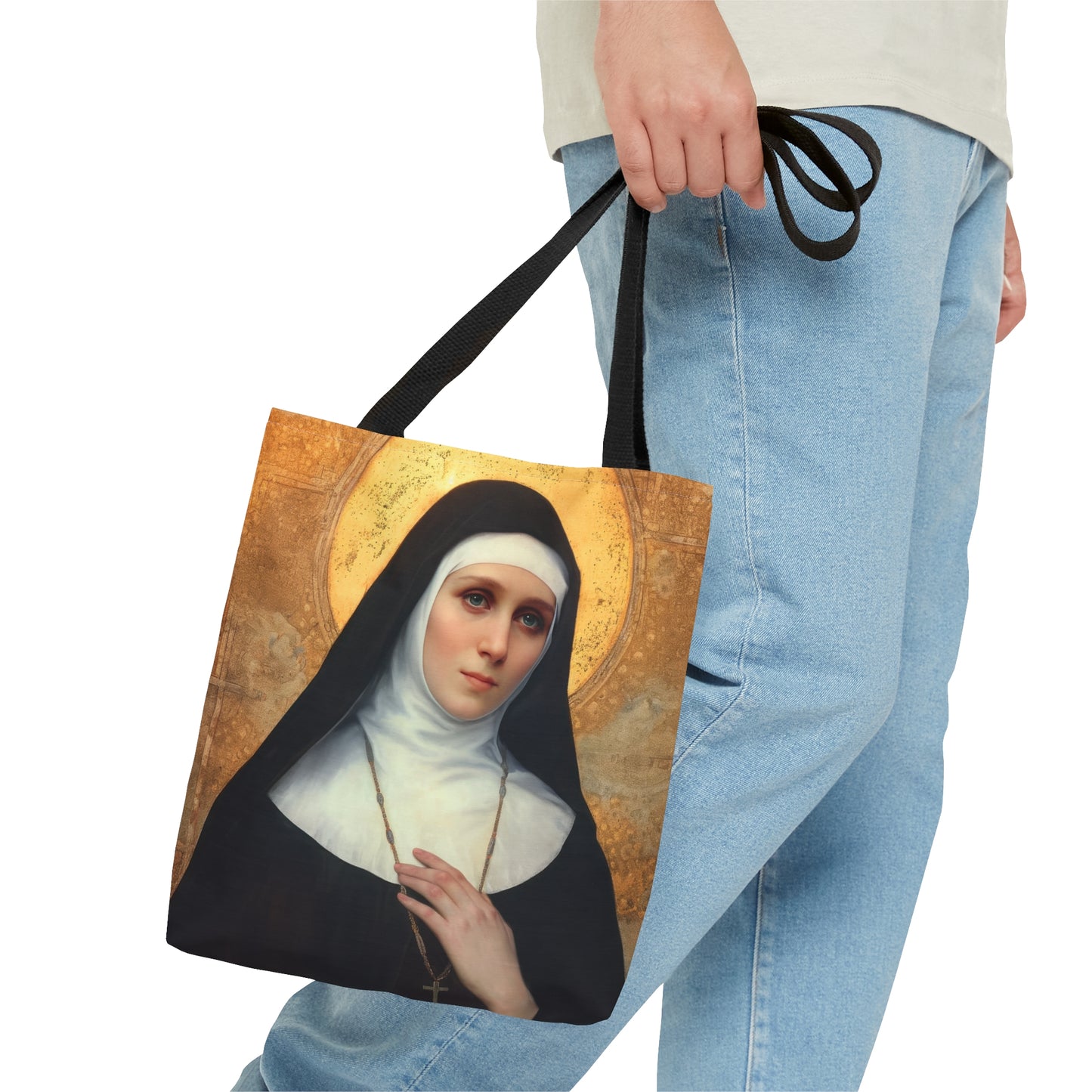 Saint Benedetta Cambiagio Tote Bag - Large Medium Small Faith Art Bag - Catholic Faith Purse - Religious Carry All Reusable Tote Bag