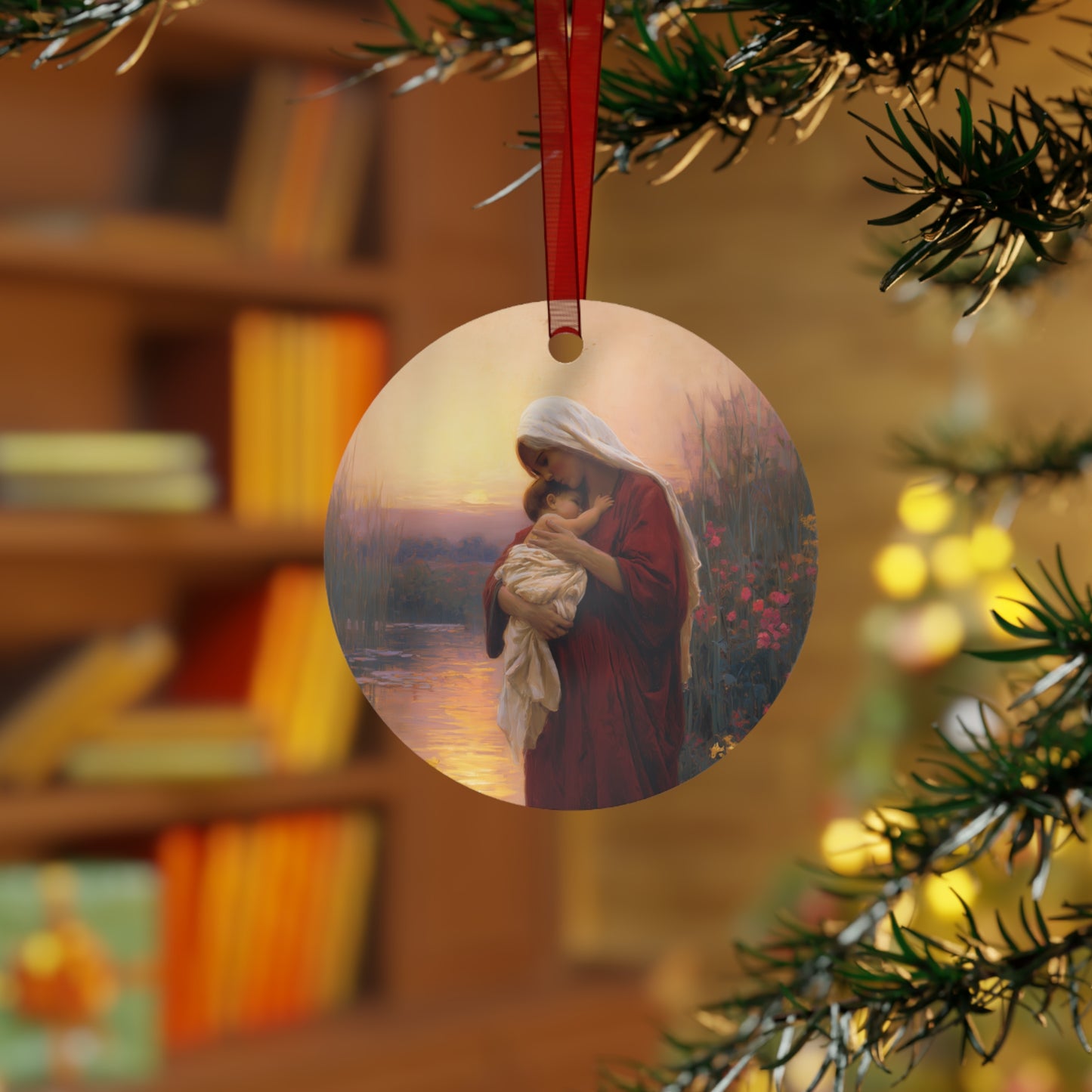Saint Elizabeth, Mother to John the Baptist - Ornament - Religious Holiday Christmas Ornament and Keepsake - Double sided
