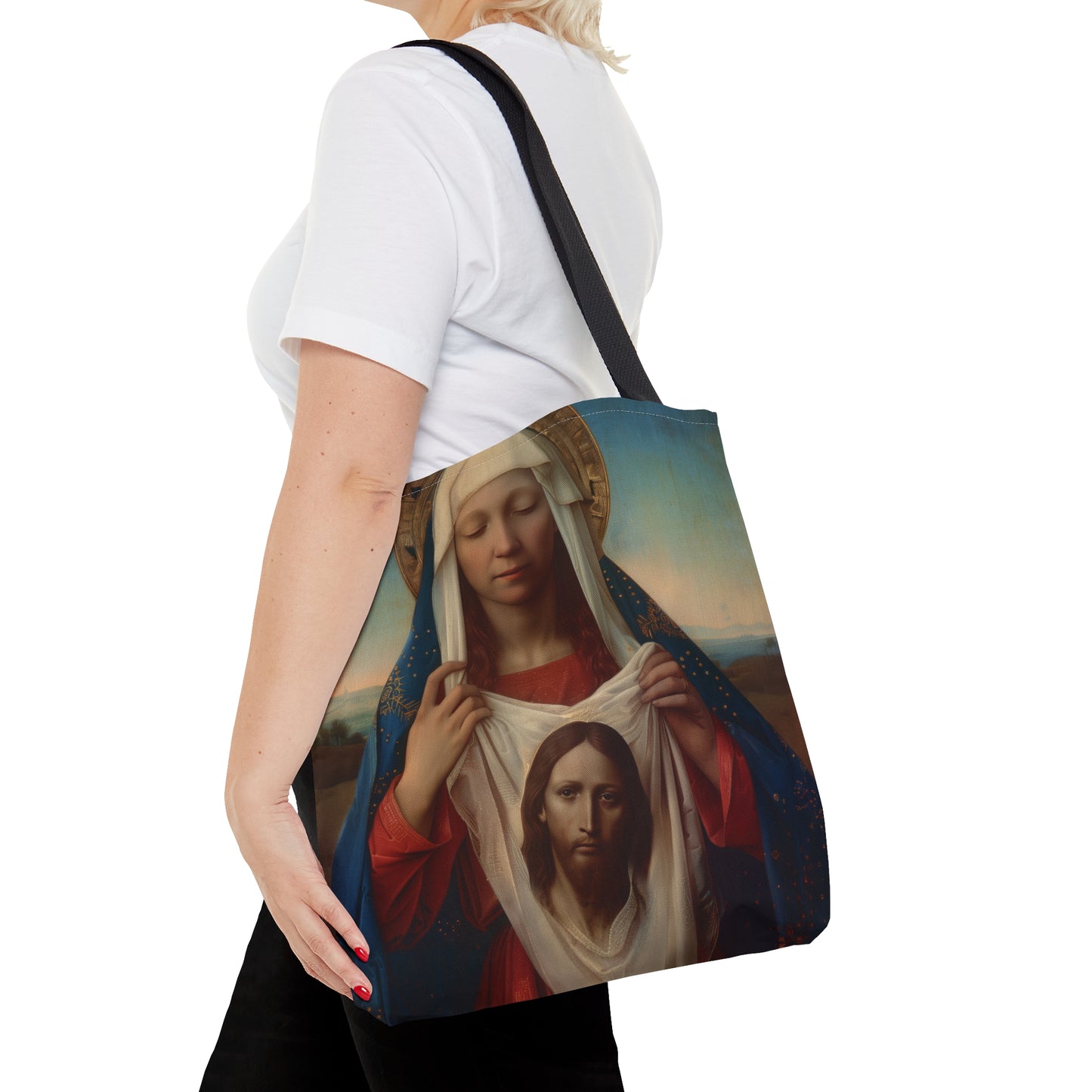 Saint Veronica / Saint Veronica's Veil Tote Bag - Large Medium Small Faith Art Bag - Catholic Faith Purse - Religious Carry All